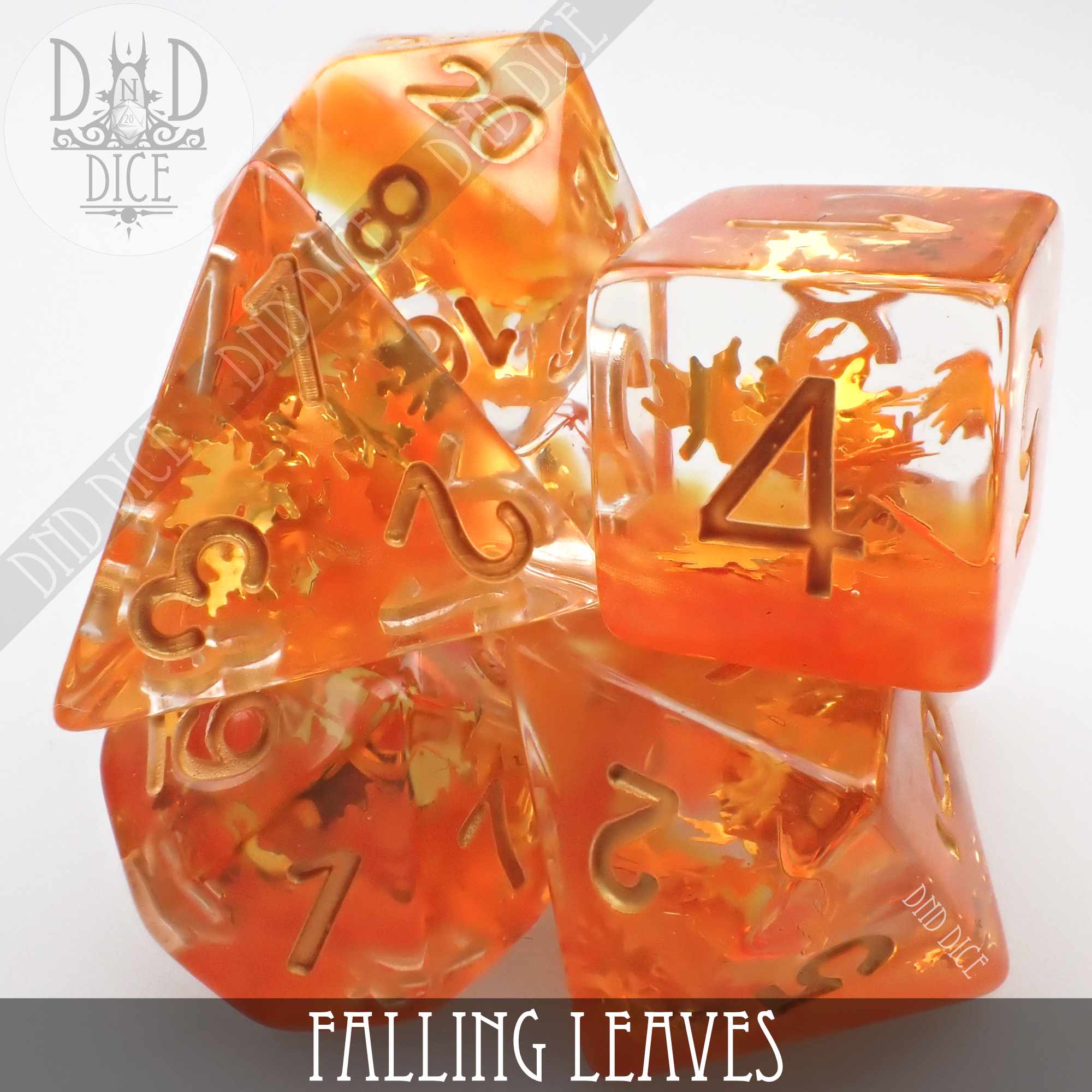 Falling Leaves Dice Set - Bards & Cards