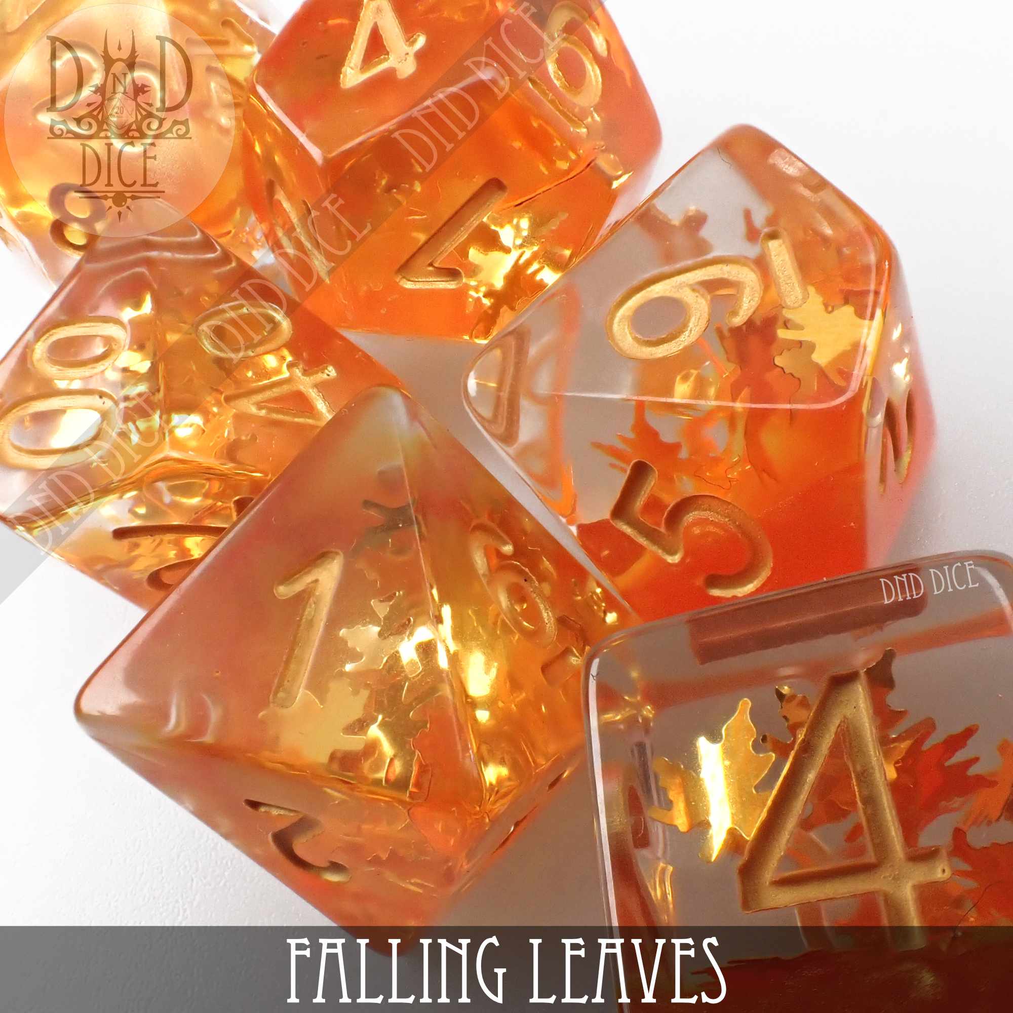 Falling Leaves Dice Set - Bards & Cards