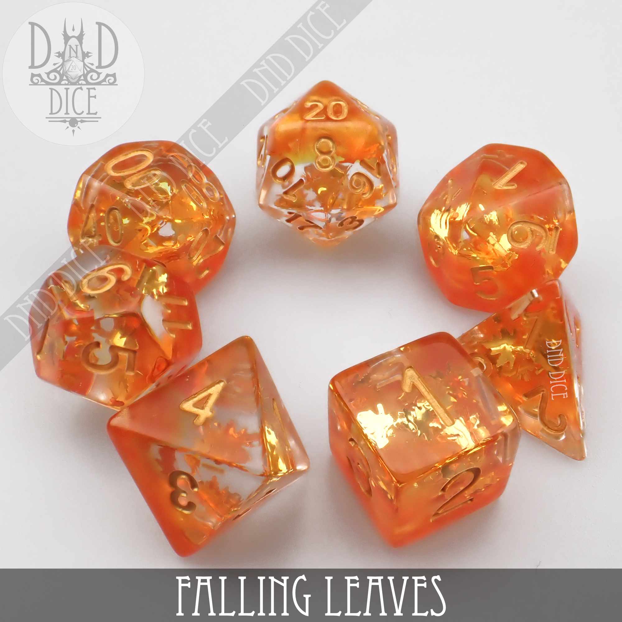 Falling Leaves Dice Set - Bards & Cards