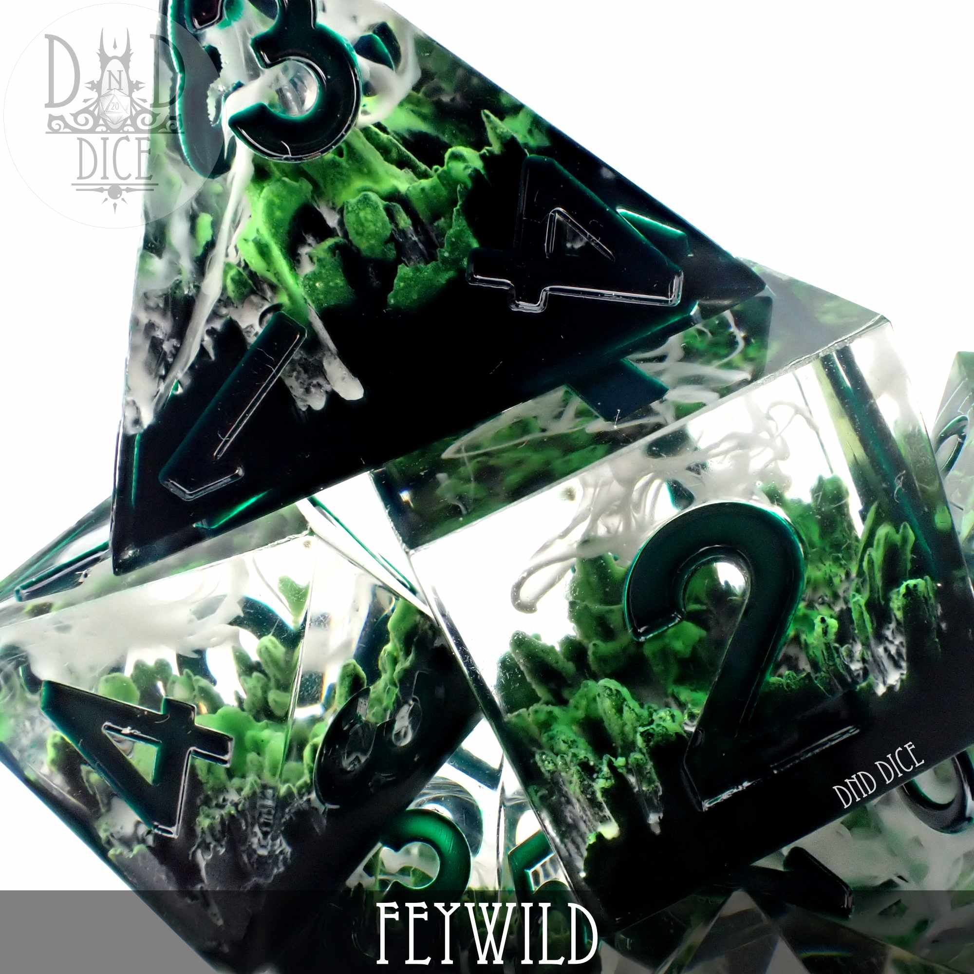 Feywild Handmade Dice Set - Bards & Cards