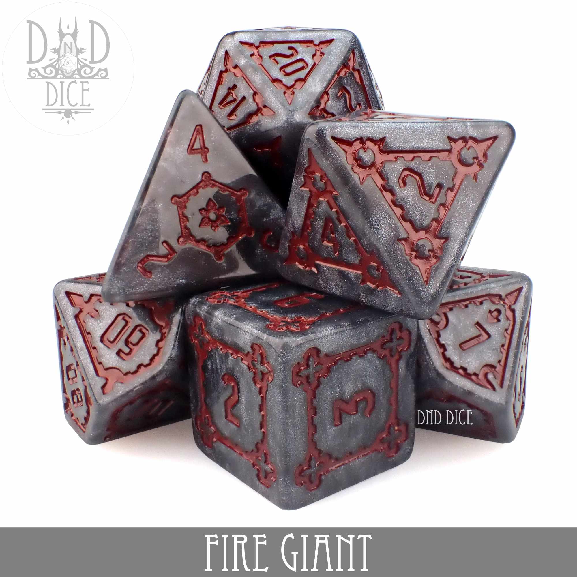 Fire Giant Dice Set (Oversize) - Bards & Cards