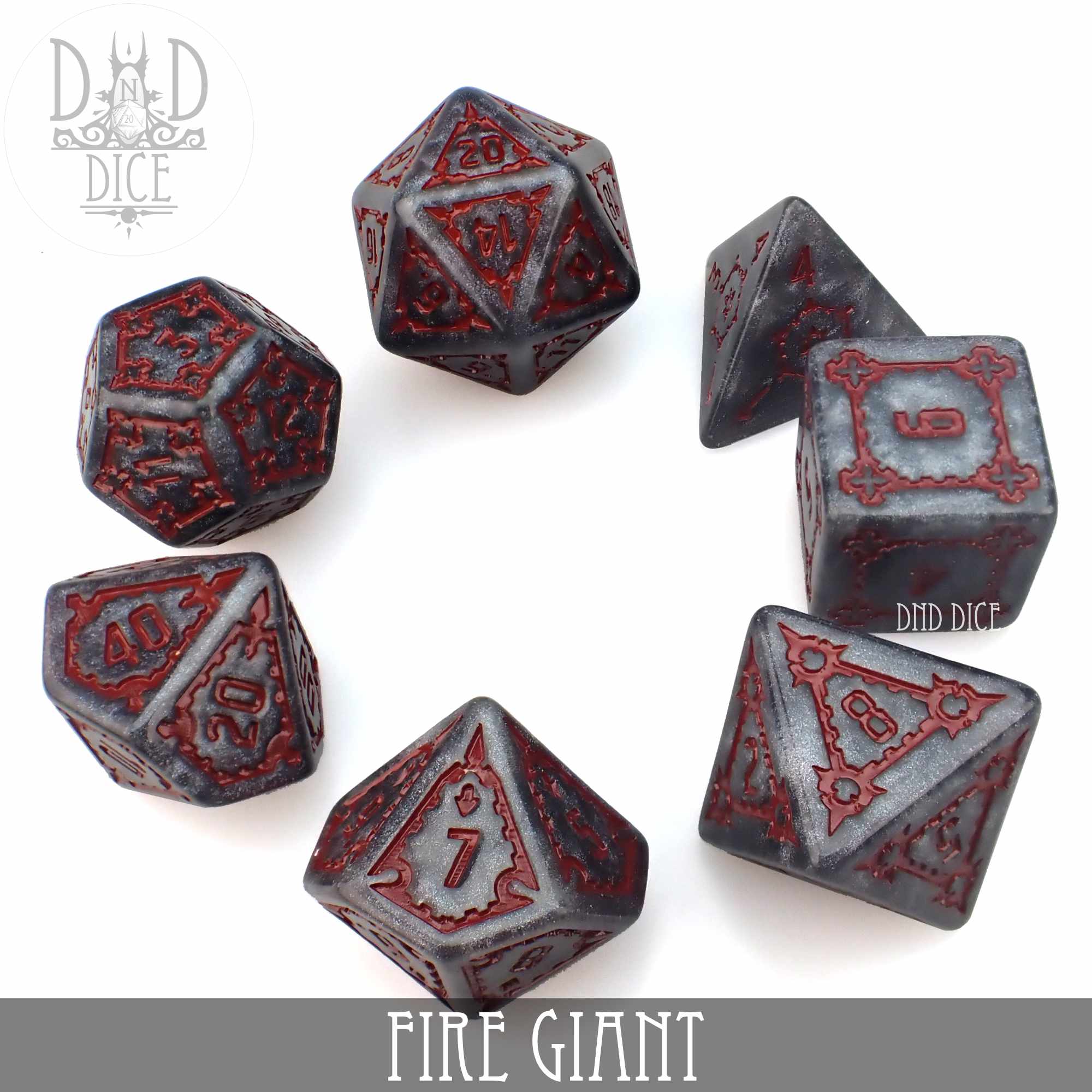 Fire Giant Dice Set (Oversize) - Bards & Cards