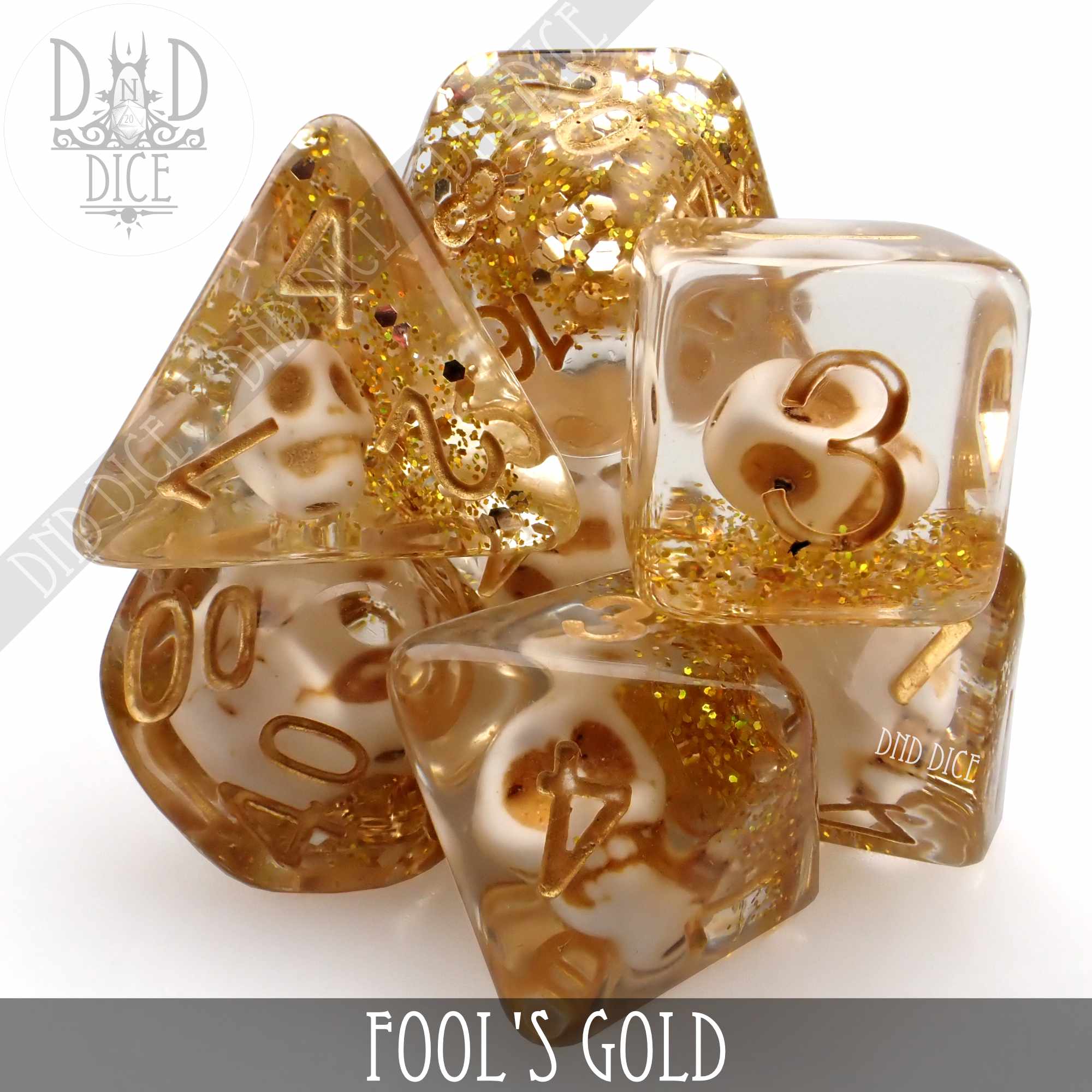 Fool's Gold Dice Set - Bards & Cards