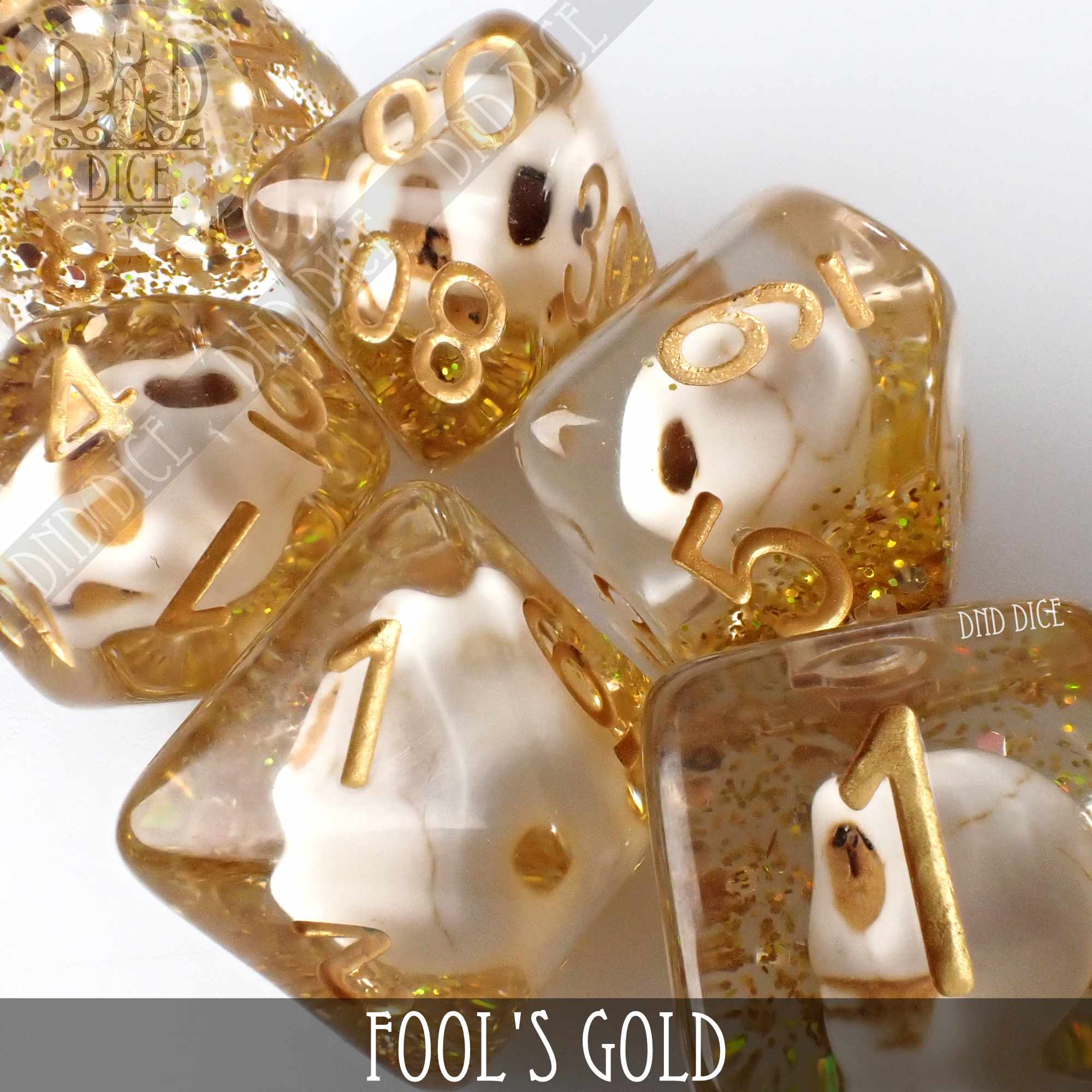 Fool's Gold Dice Set - Bards & Cards