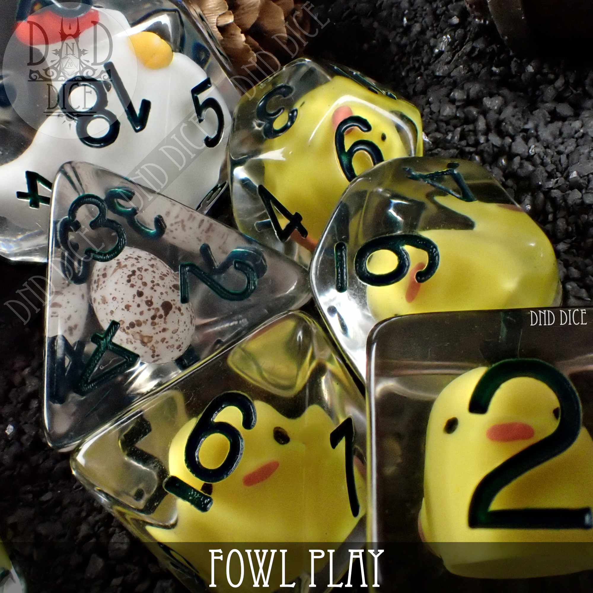 Fowl Play 8 Dice Set - Bards & Cards