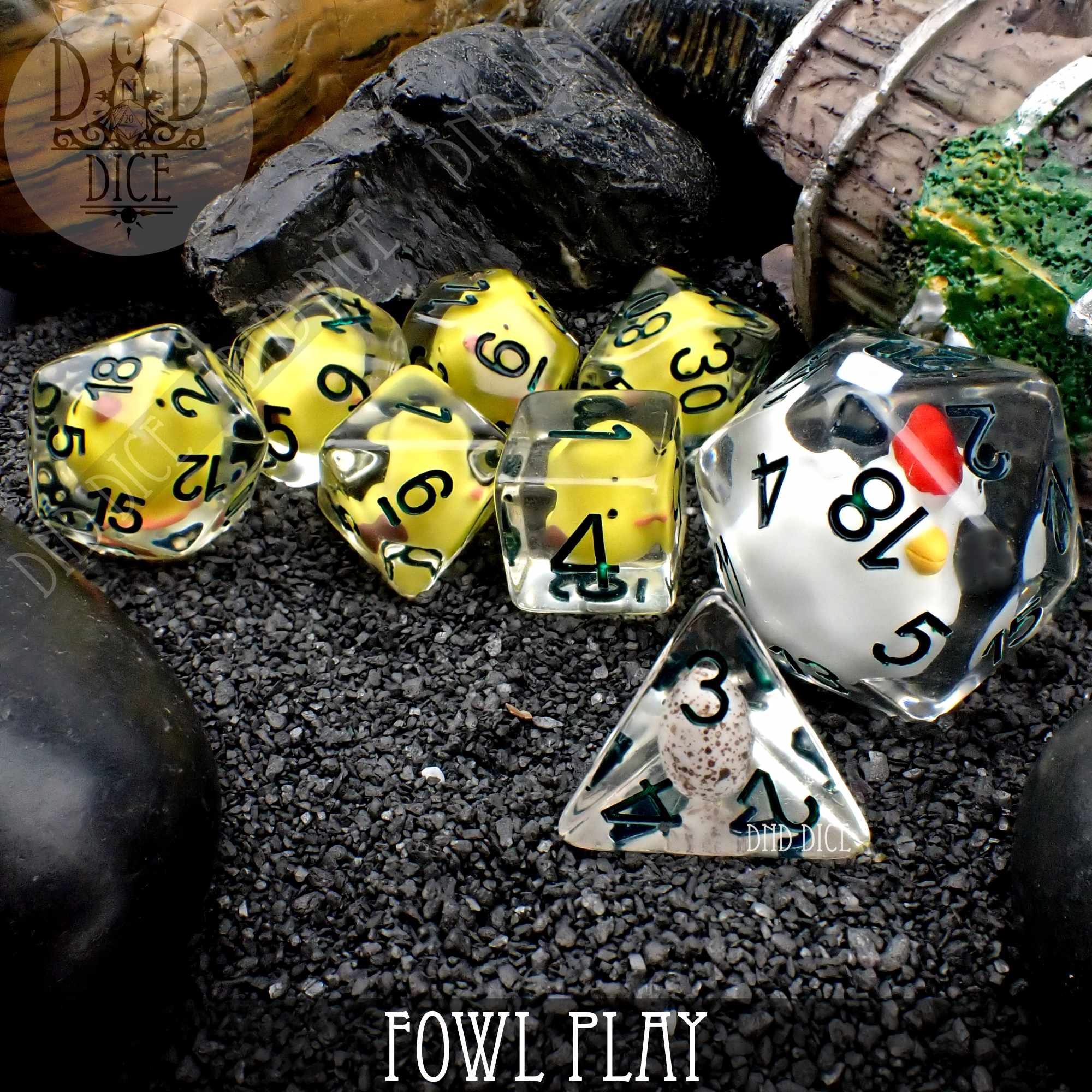 Fowl Play 8 Dice Set - Bards & Cards