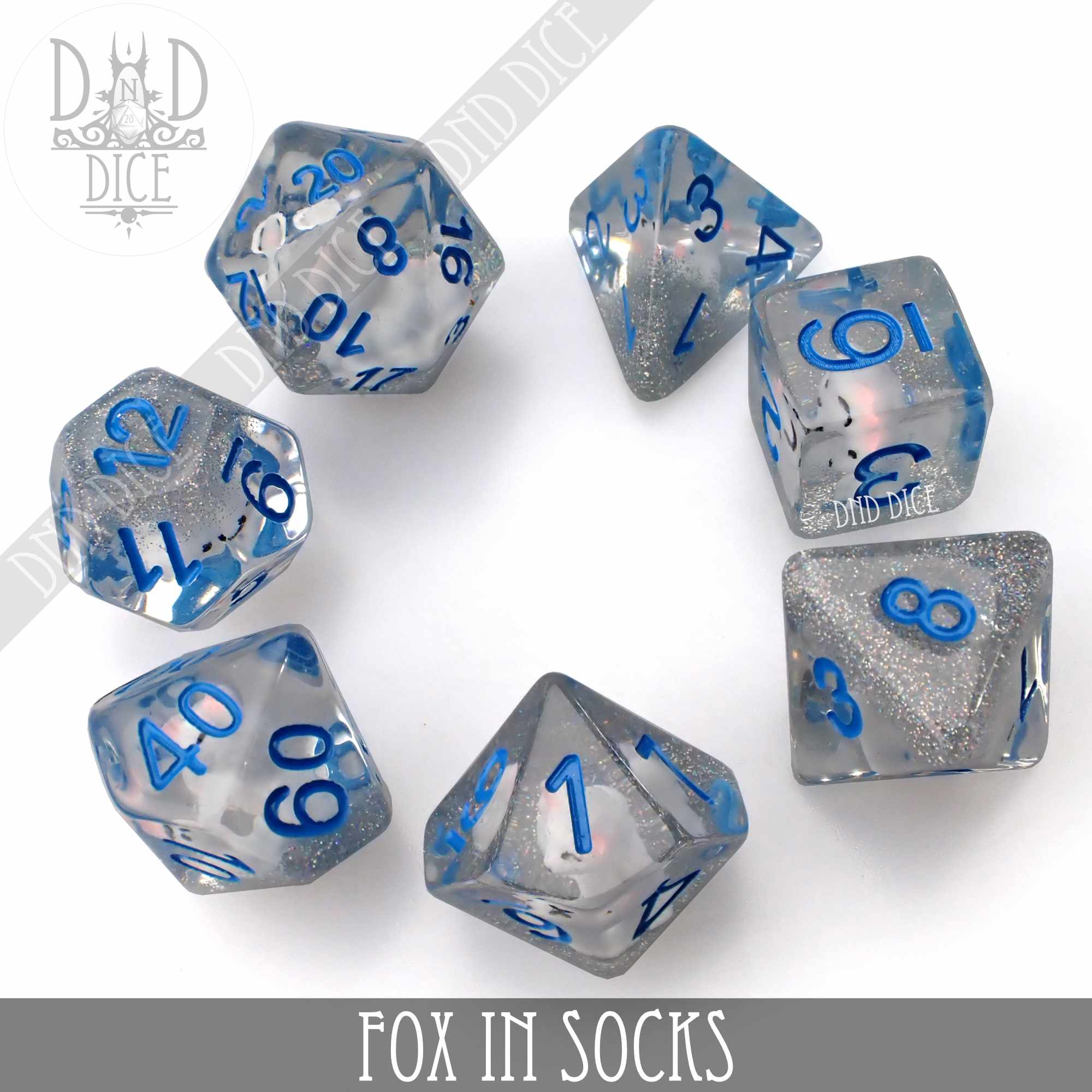 Fox in Socks Dice Set - Bards & Cards