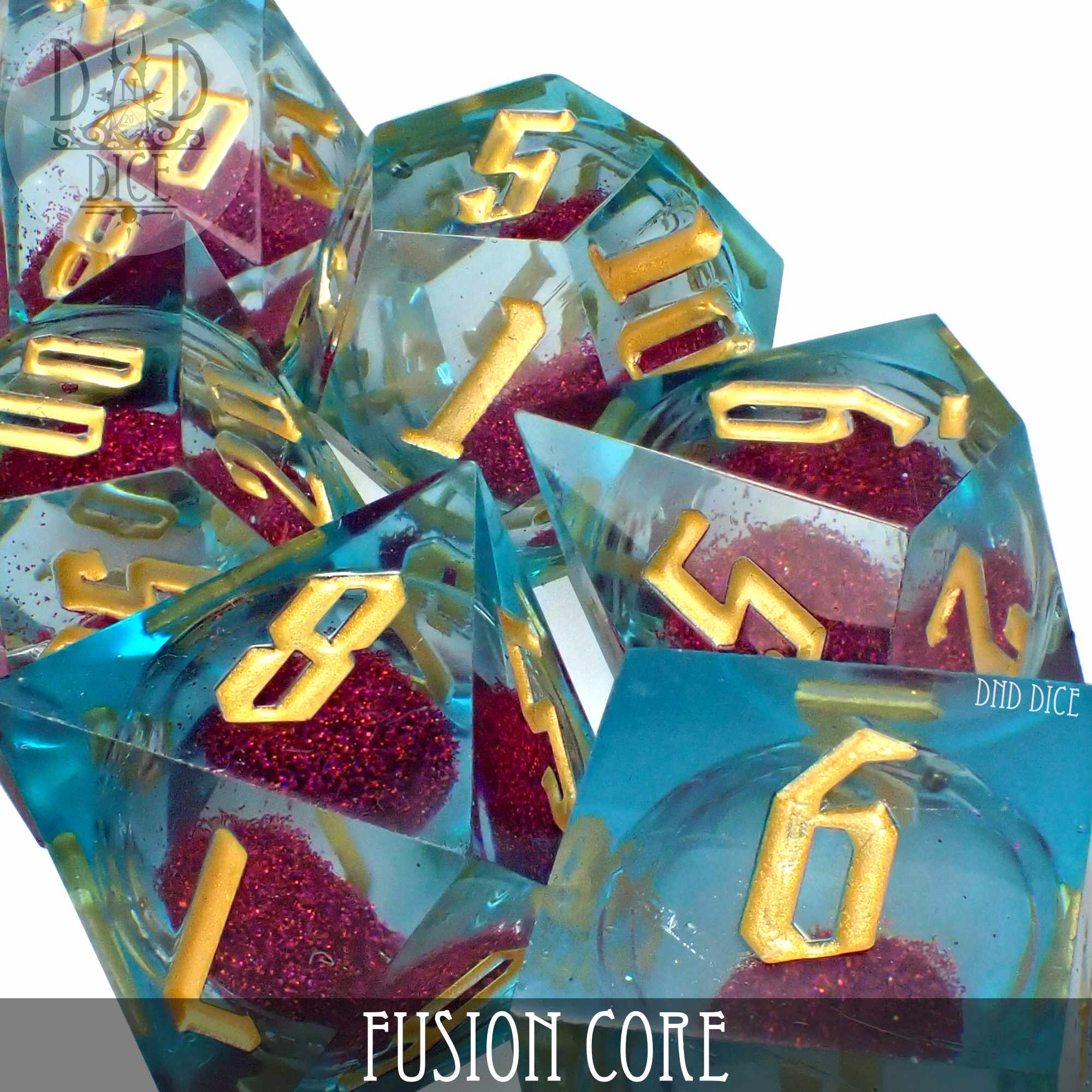 Fusion Core Liquid Core Dice Set - Bards & Cards