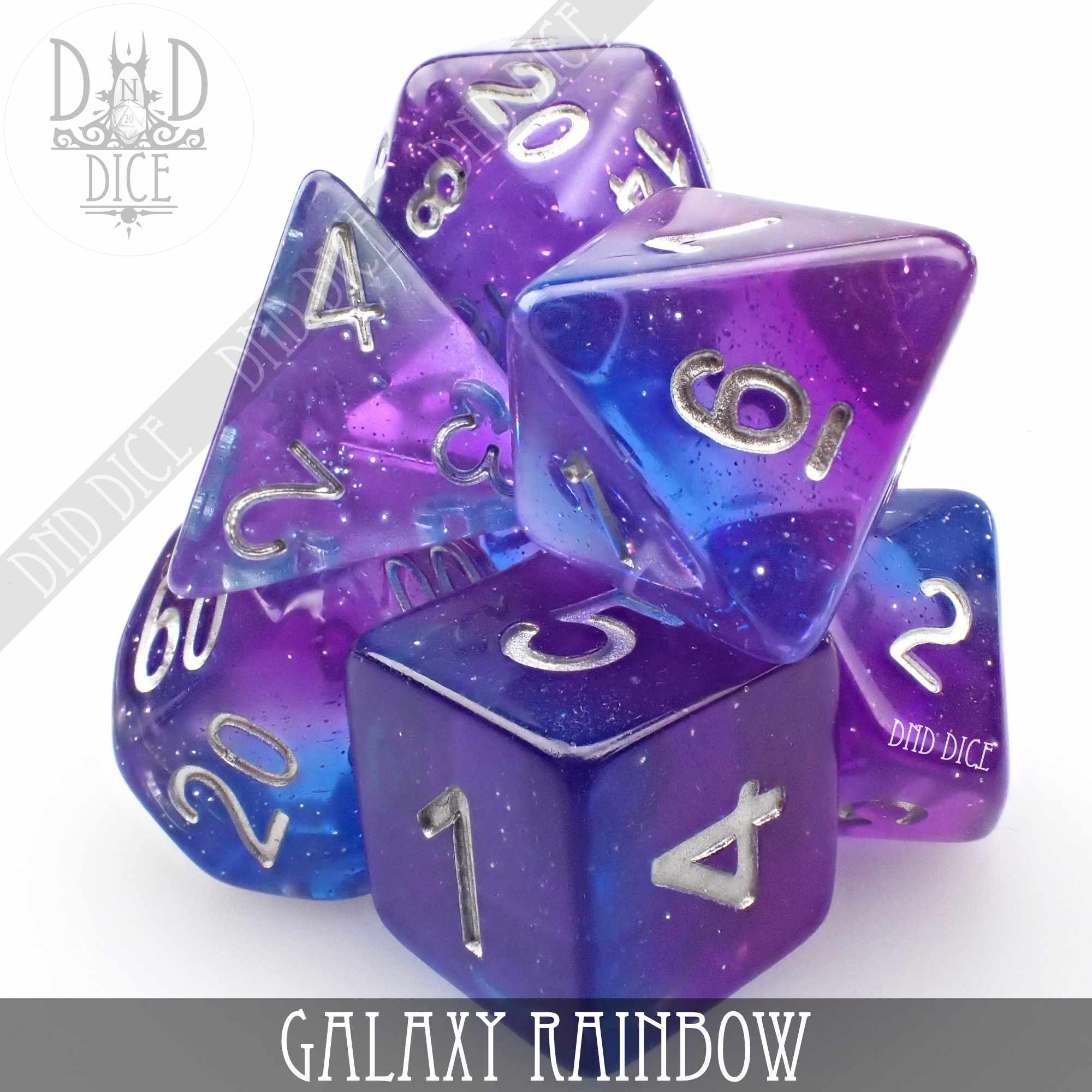 Galaxy Rainbow Dice Set - Bards & Cards