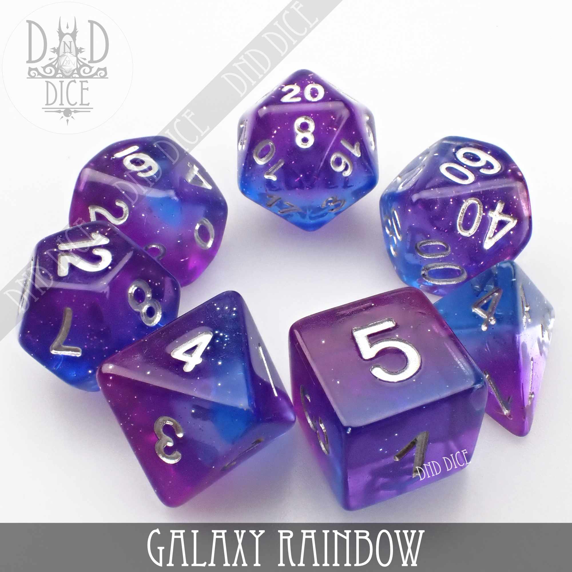 Galaxy Rainbow Dice Set - Bards & Cards