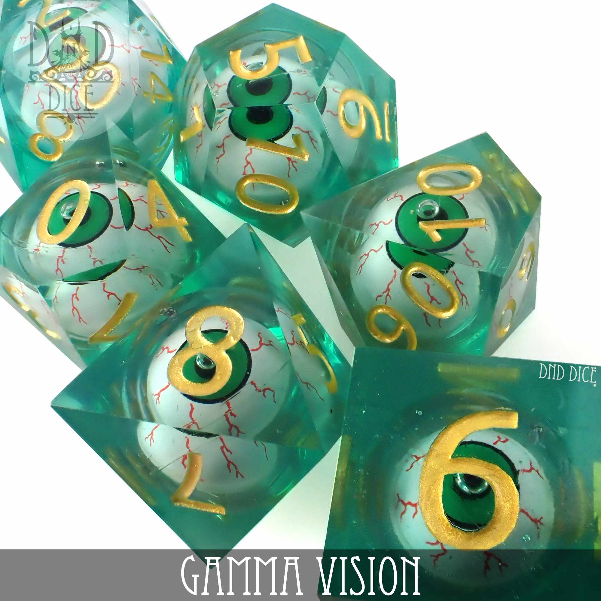 Gamma Vision Liquid Core Dice Set - Bards & Cards