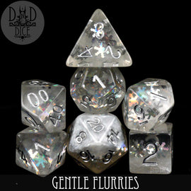 Gentle Flurries Dice Set - Bards & Cards