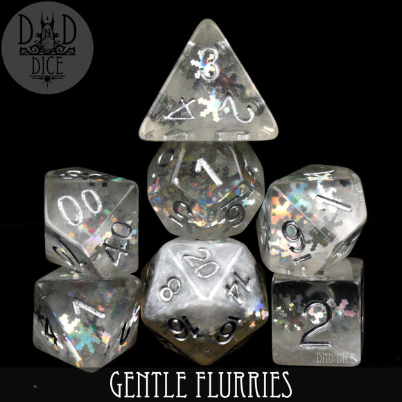 Gentle Flurries Dice Set - Bards & Cards