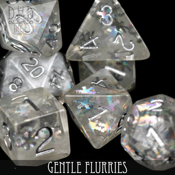 Gentle Flurries Dice Set - Bards & Cards