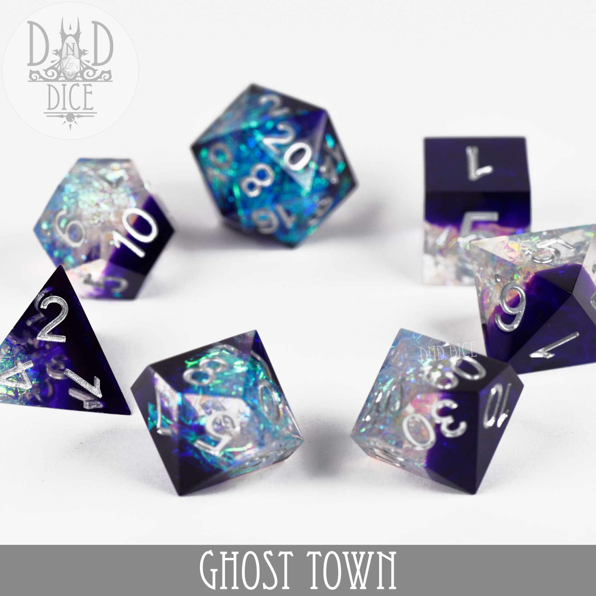 Ghost Town Handmade Dice Set - Bards & Cards