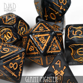 Giant Fighter Dice Set (Oversize) - Bards & Cards