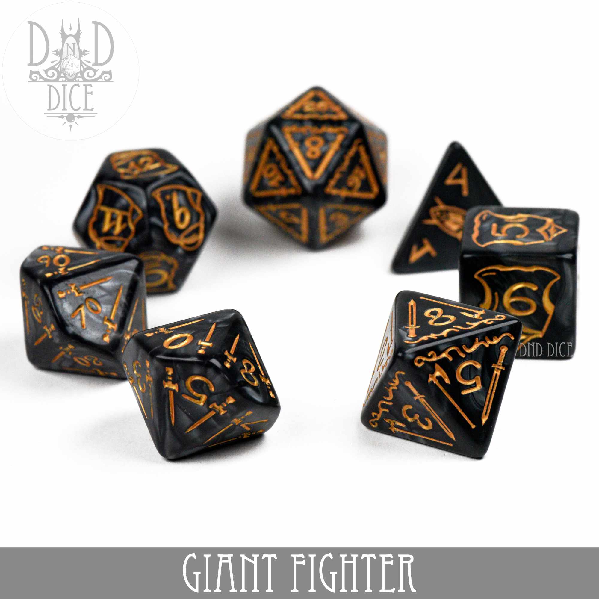 Giant Fighter Dice Set (Oversize) - Bards & Cards