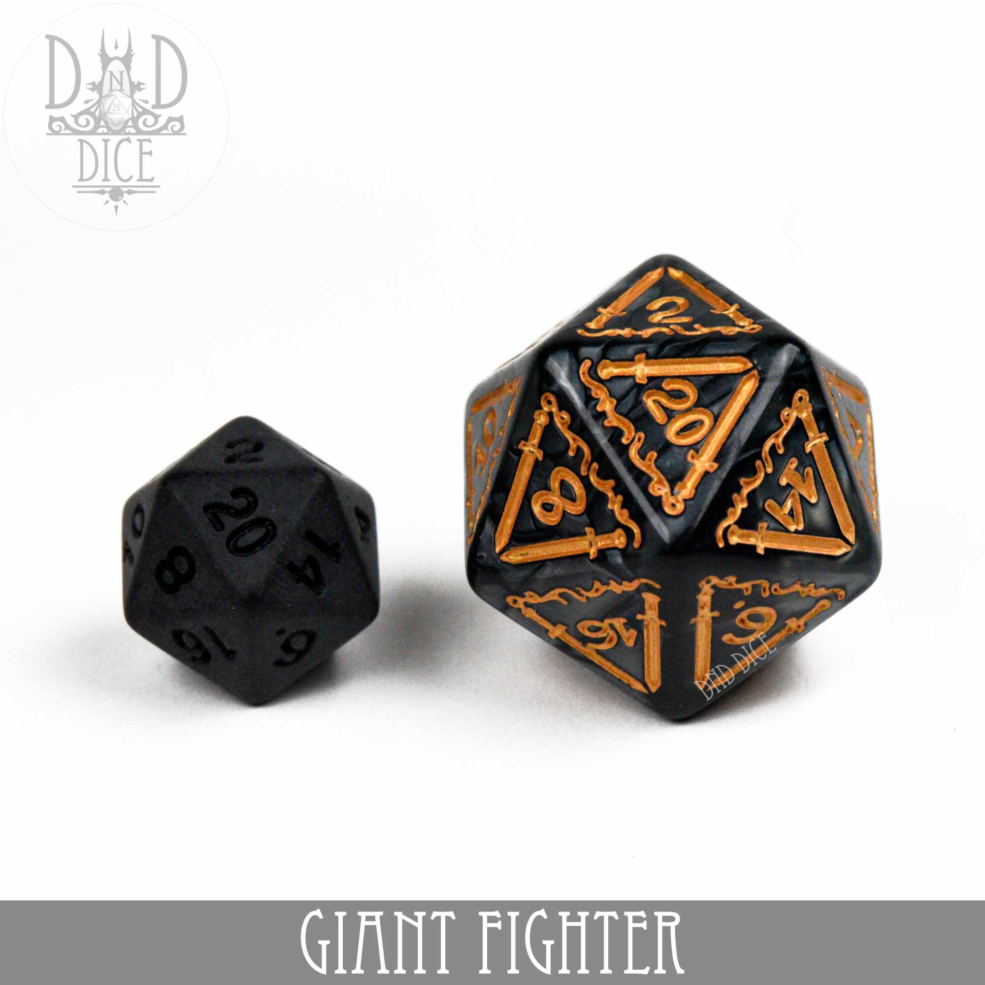 Giant Fighter Dice Set (Oversize) - Bards & Cards