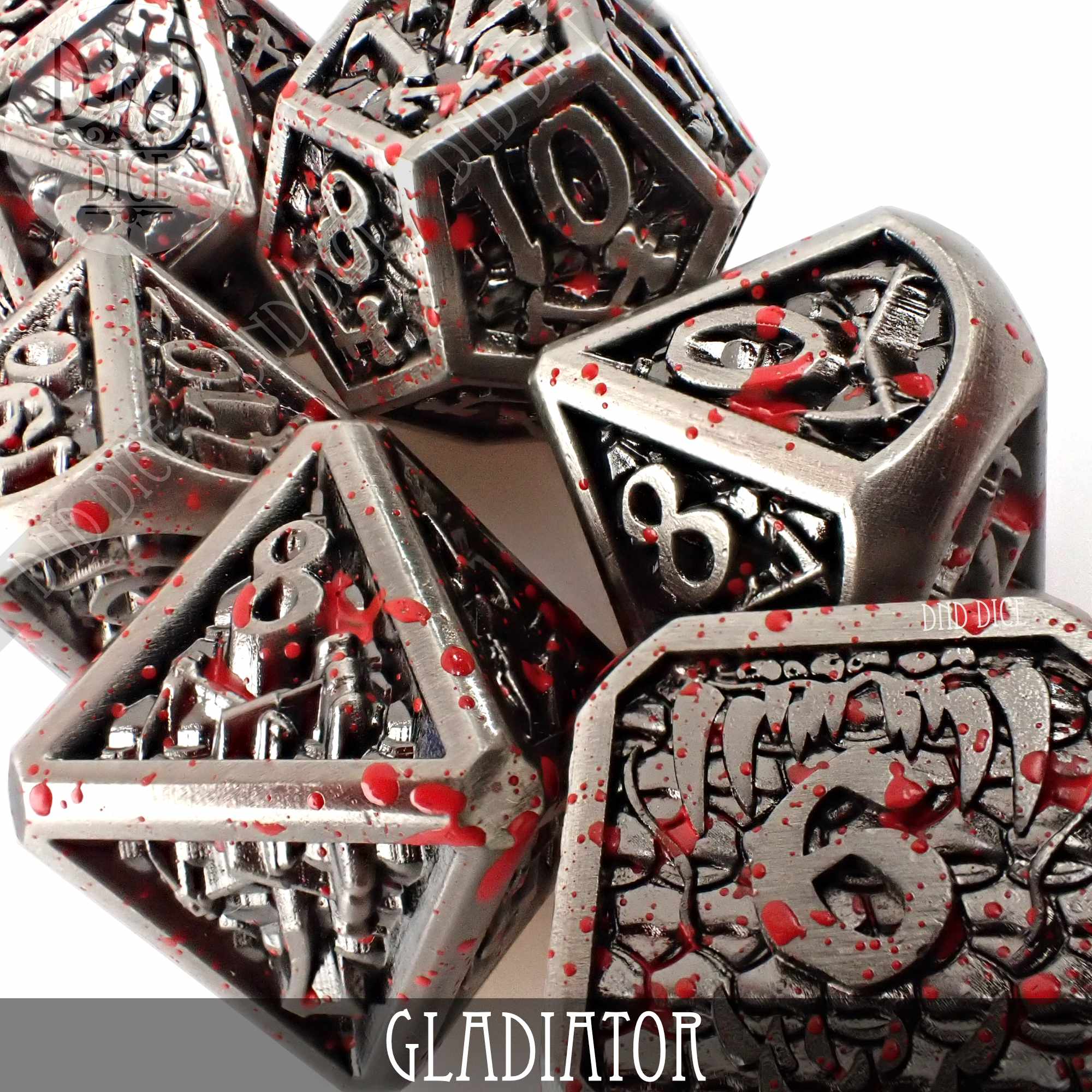 Gladiator Metal Dice Set - Bards & Cards