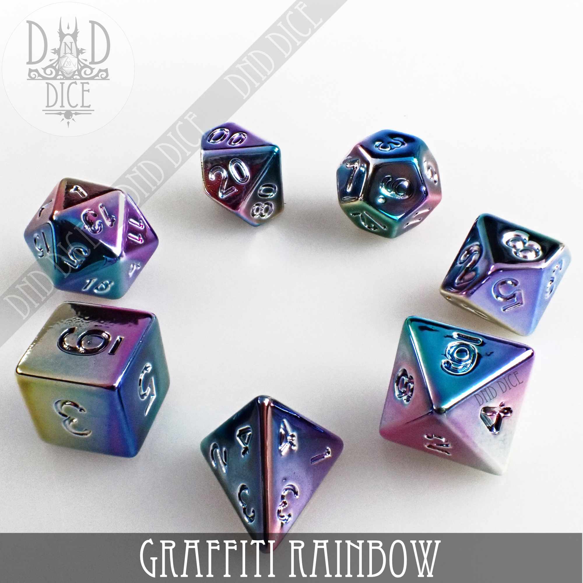 Graffiti Rainbow Dice Set - Bards & Cards