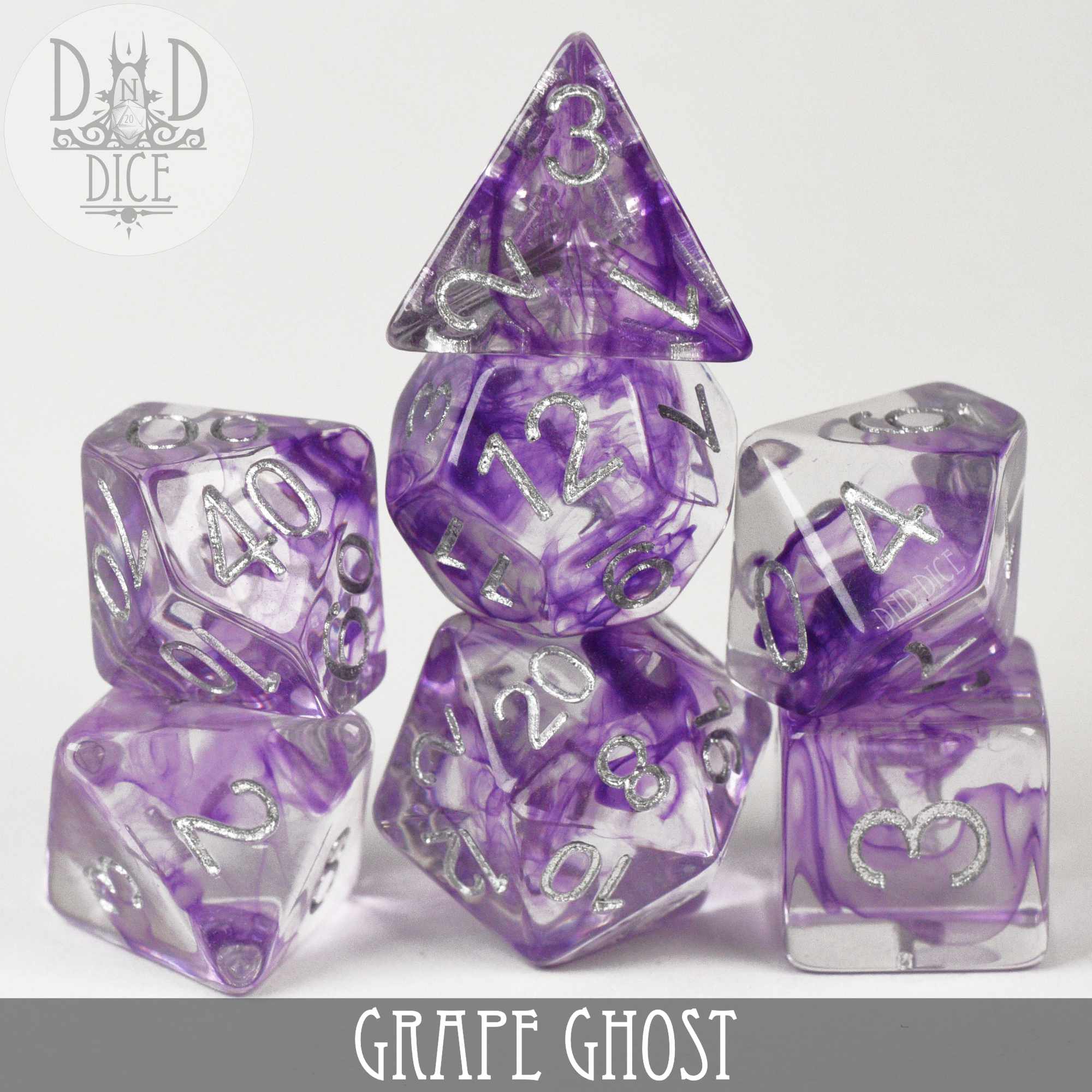 Grape Ghost Dice Set - Bards & Cards