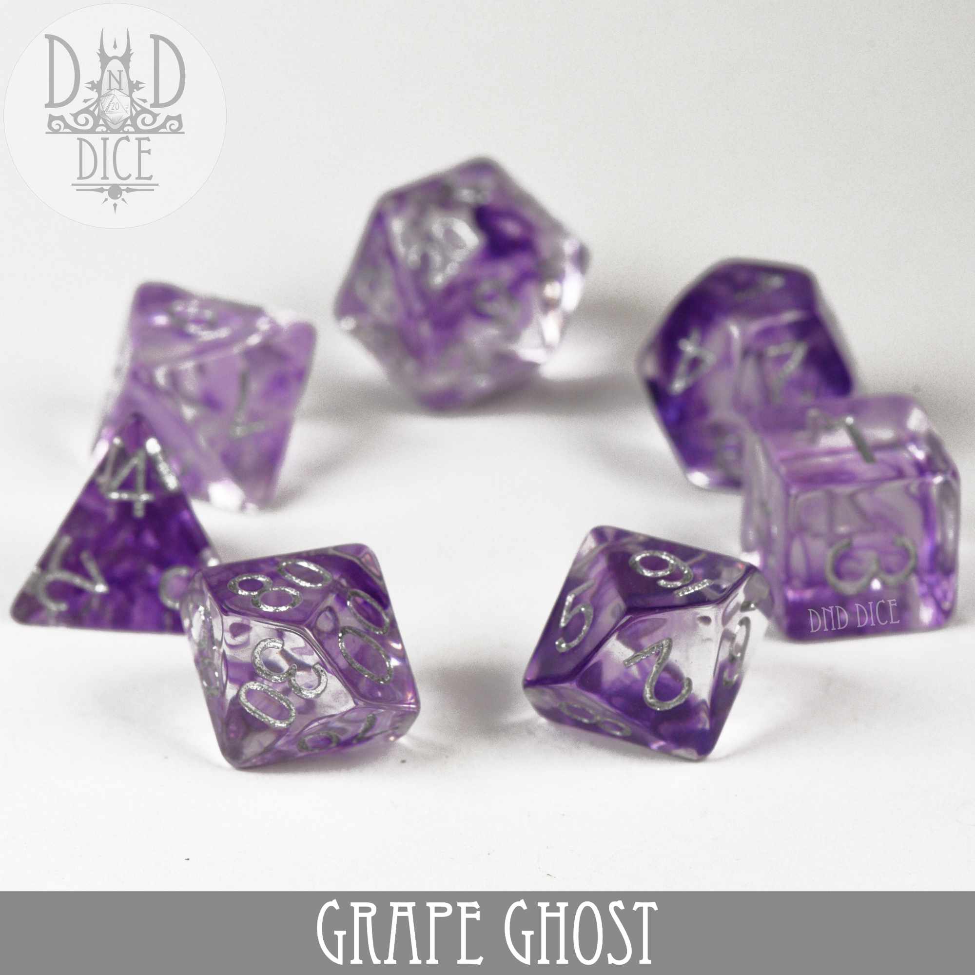 Grape Ghost Dice Set - Bards & Cards