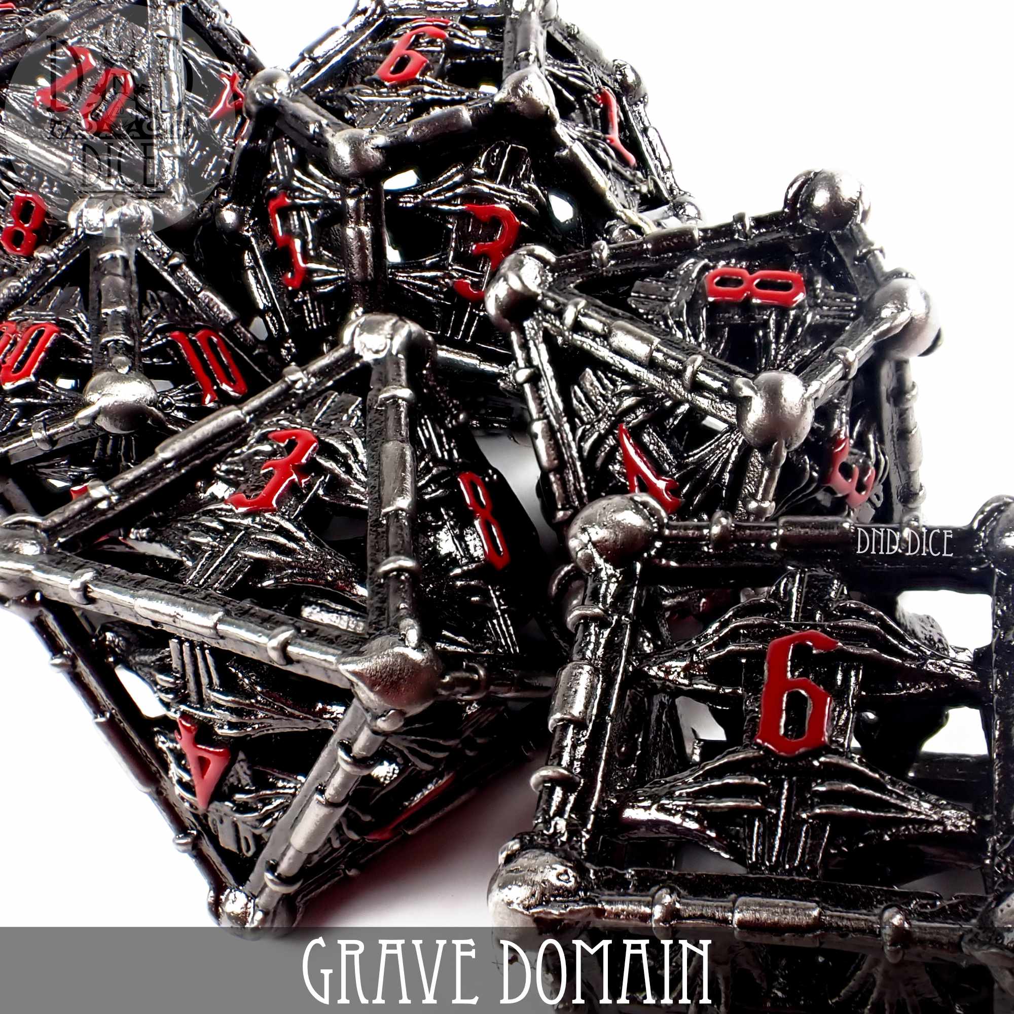 Grave Domain Metal Dice Set (Gift Box) - Bards & Cards