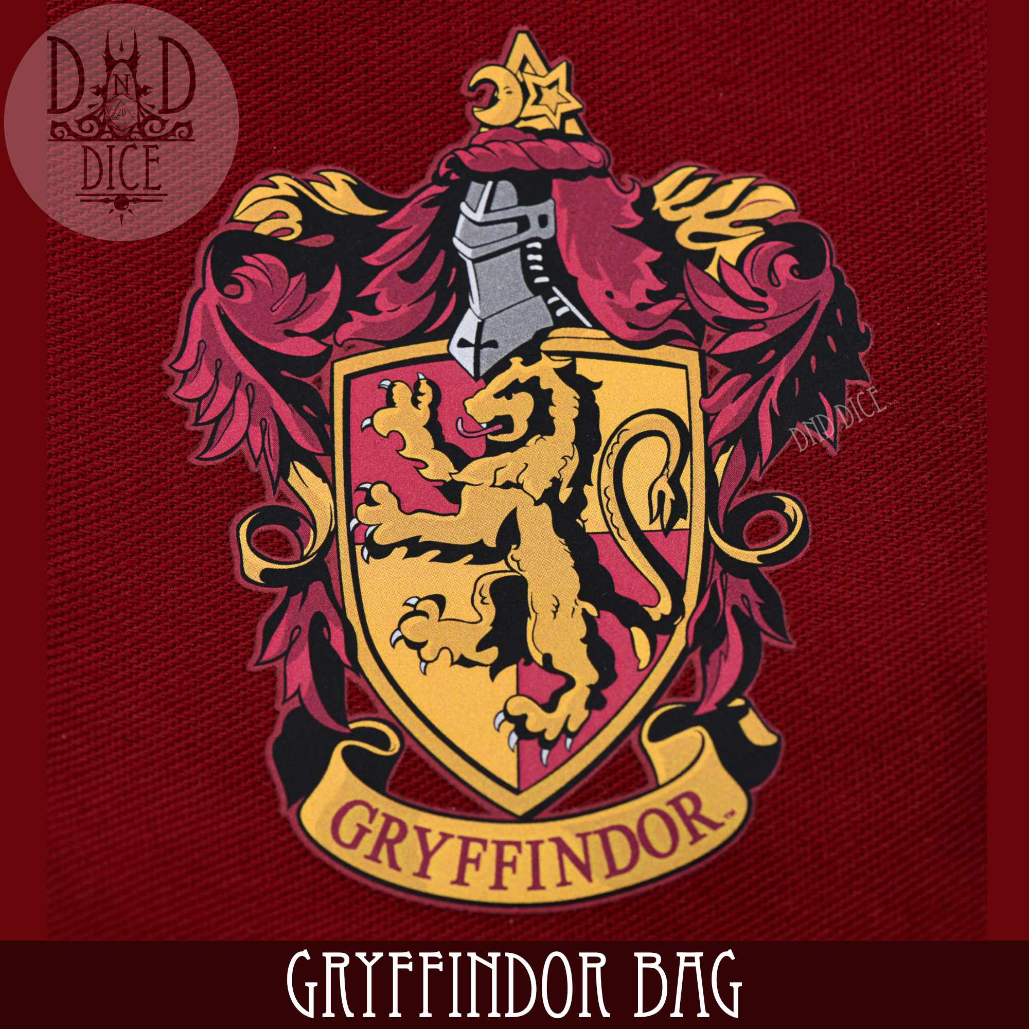 Harry Potter - Gryffindor Dice Bag & 5D6 - Bards & Cards