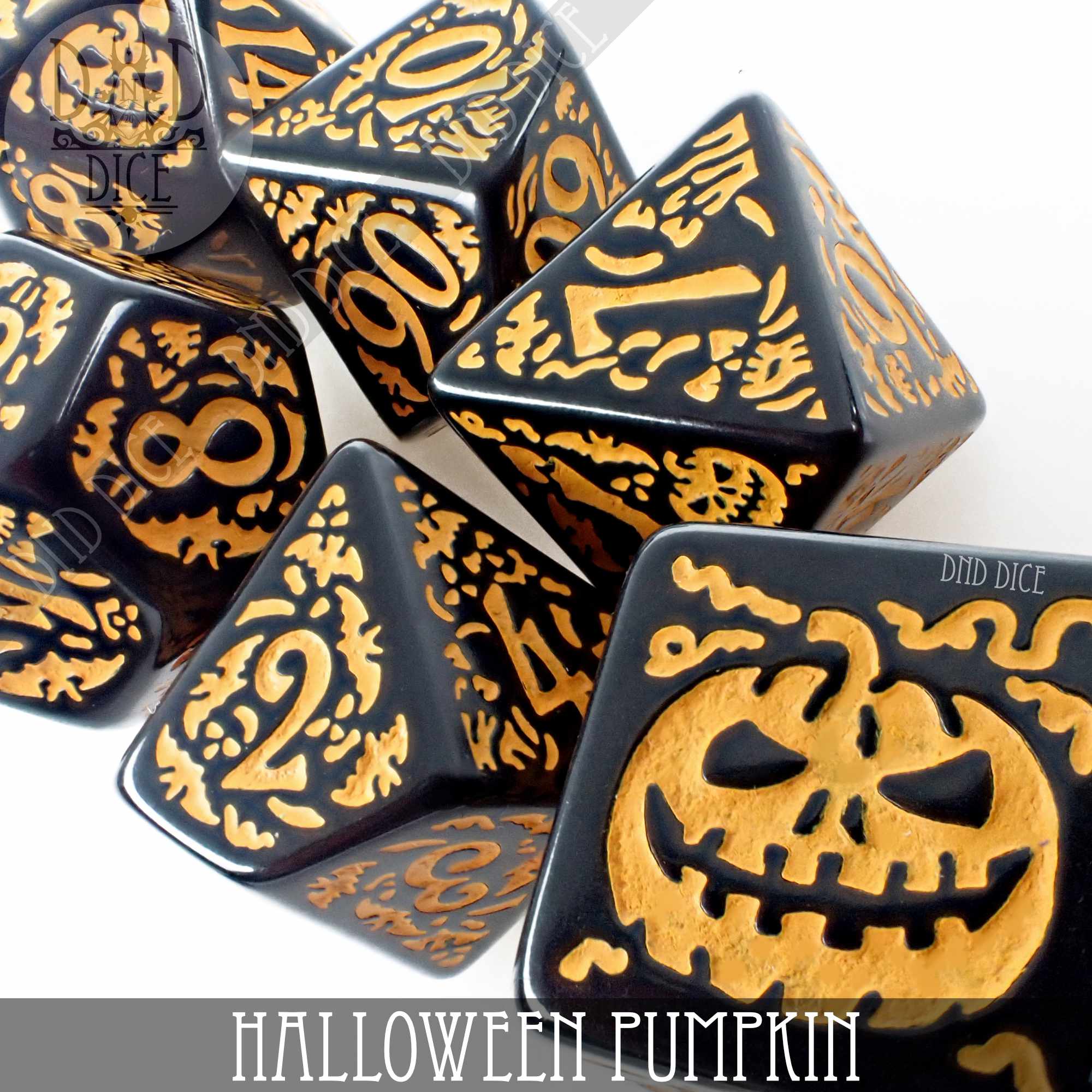 Halloween Pumpkin Dice Set - Bards & Cards