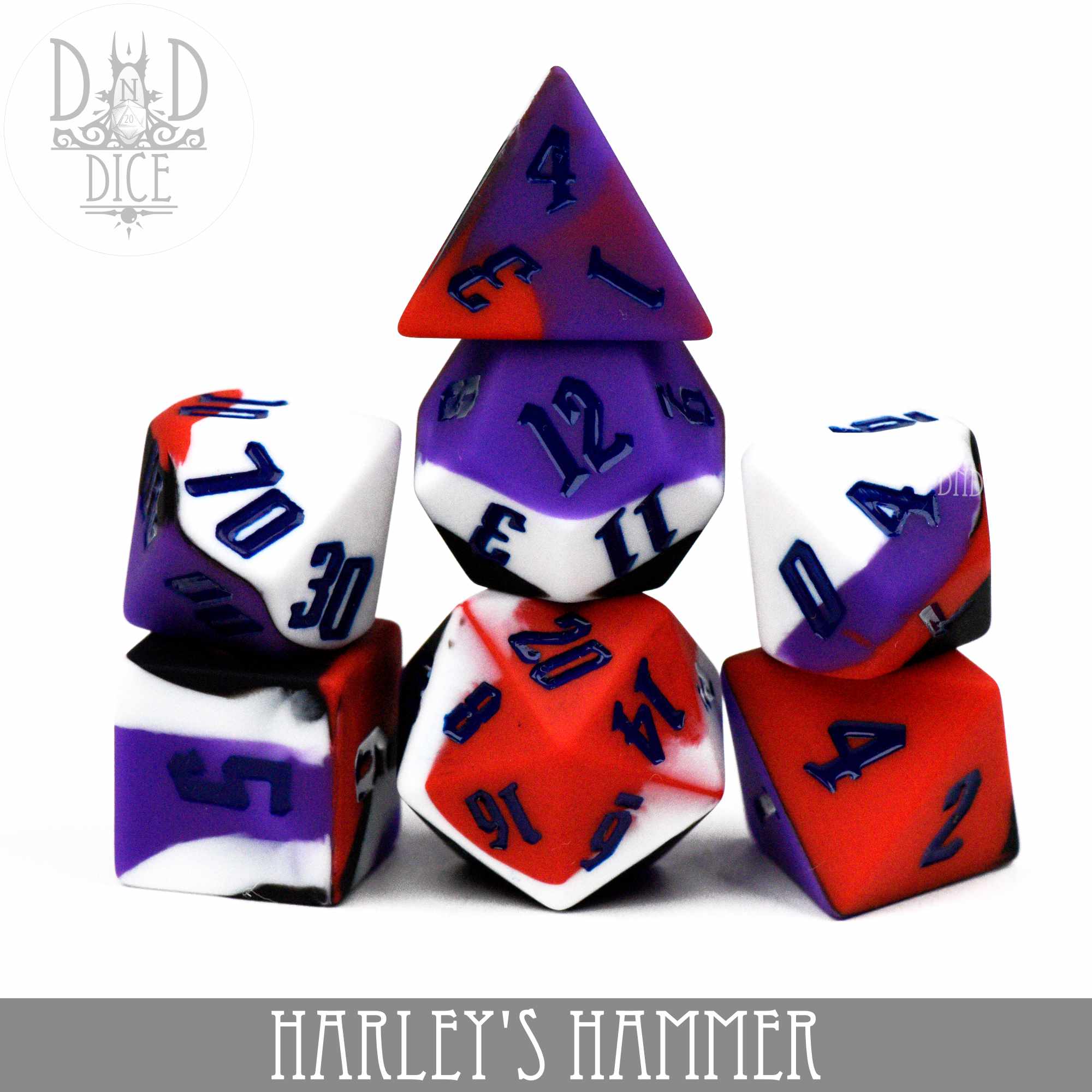 Harley's Hammer Silicone Dice Set - Bards & Cards