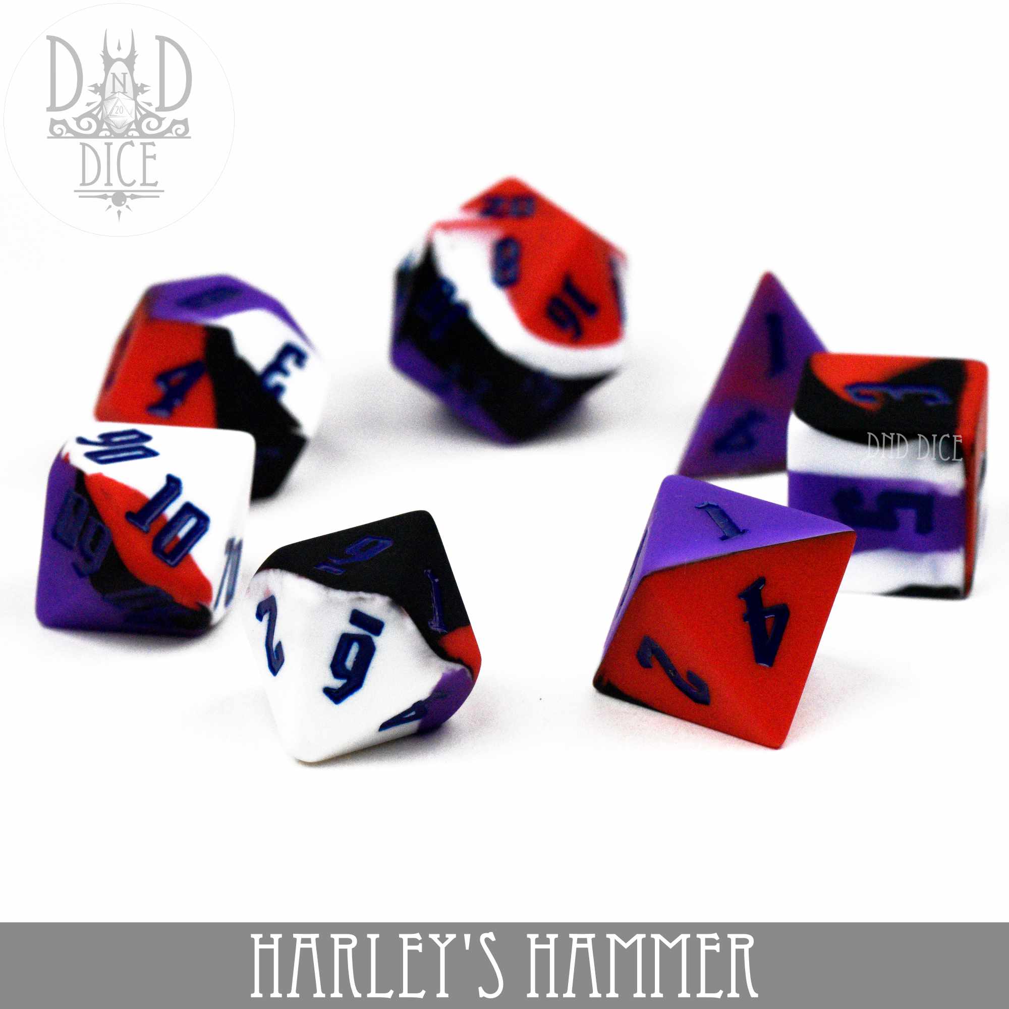 Harley's Hammer Silicone Dice Set - Bards & Cards