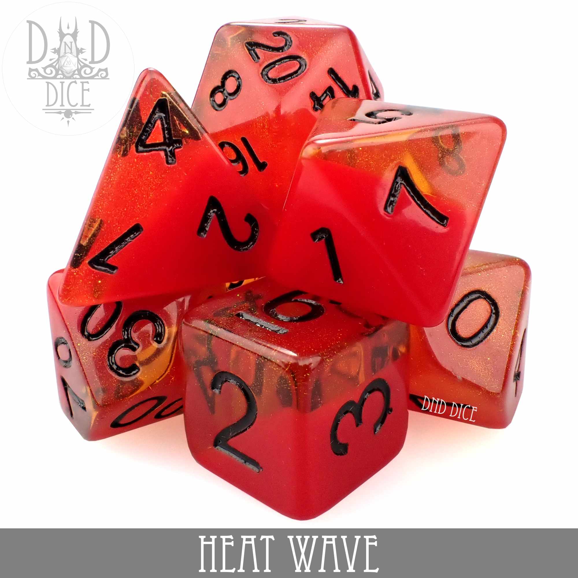 Heat Wave Dice Set - Bards & Cards