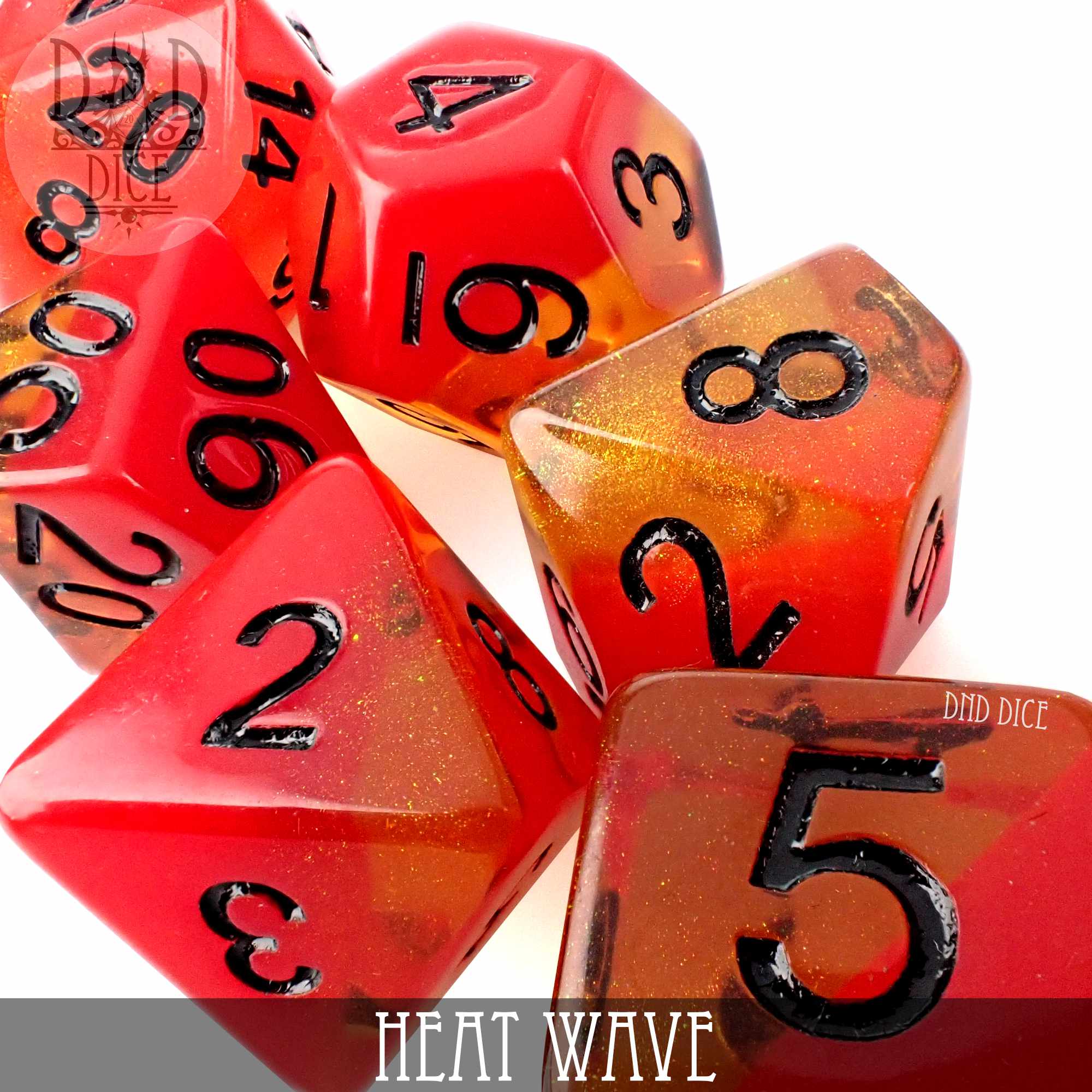 Heat Wave Dice Set - Bards & Cards