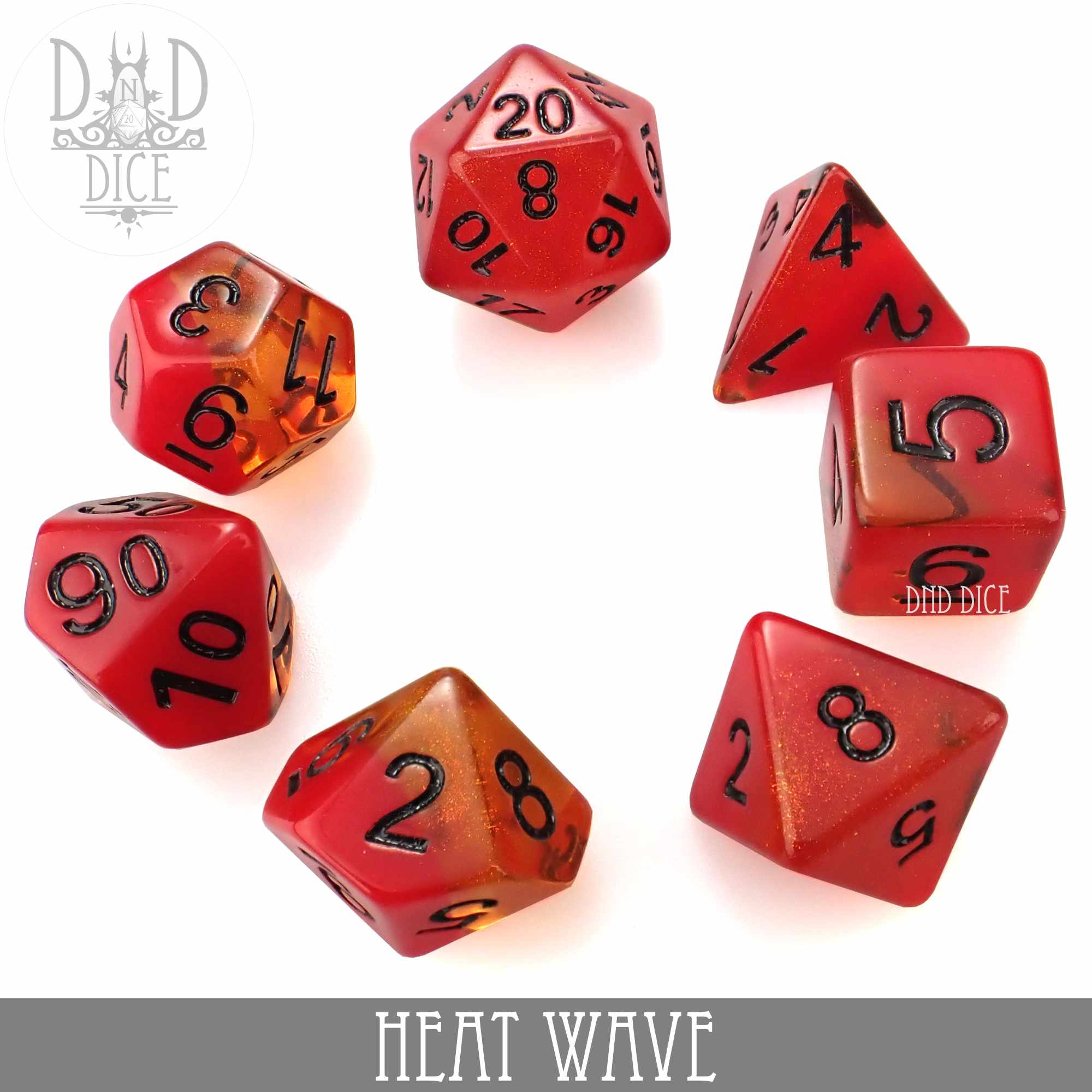 Heat Wave Dice Set - Bards & Cards