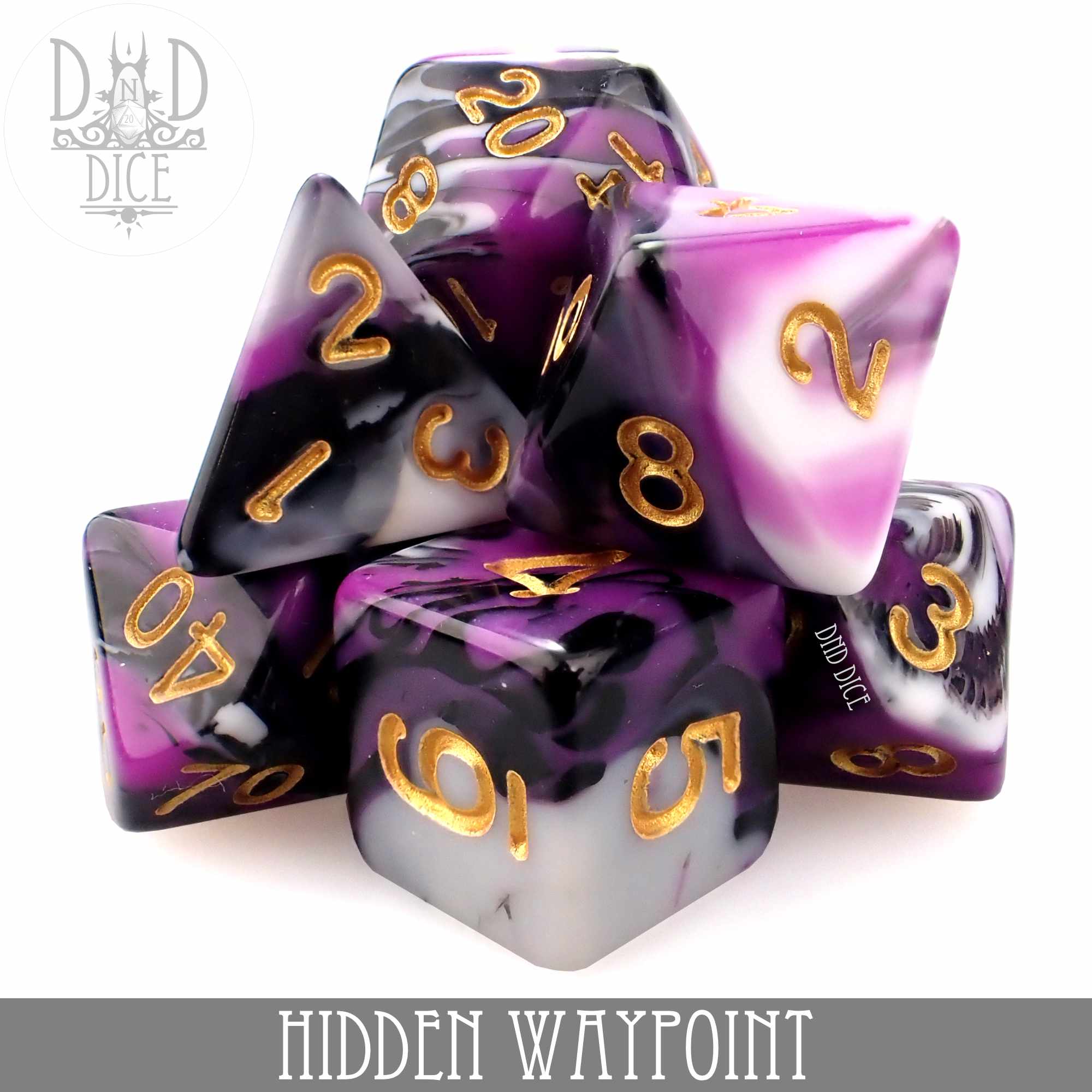 Hidden Waypoint Dice Set - Bards & Cards