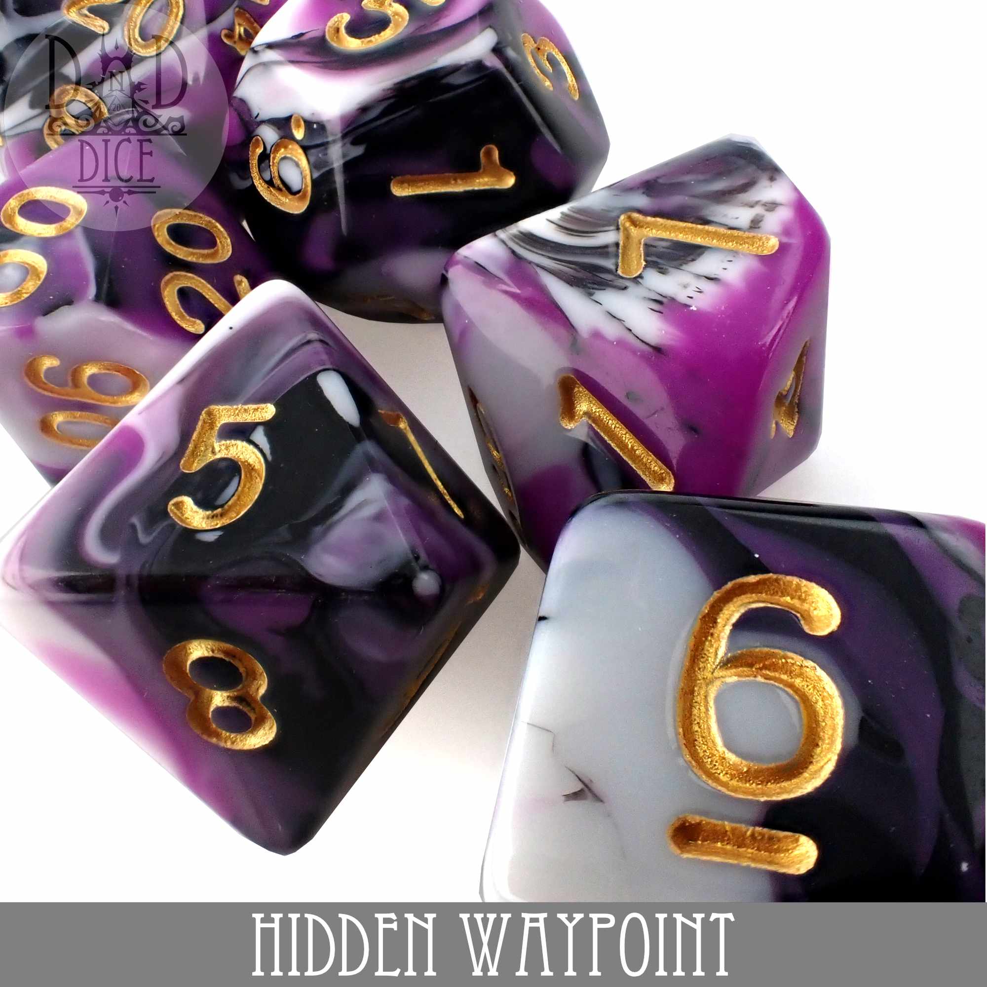 Hidden Waypoint Dice Set - Bards & Cards