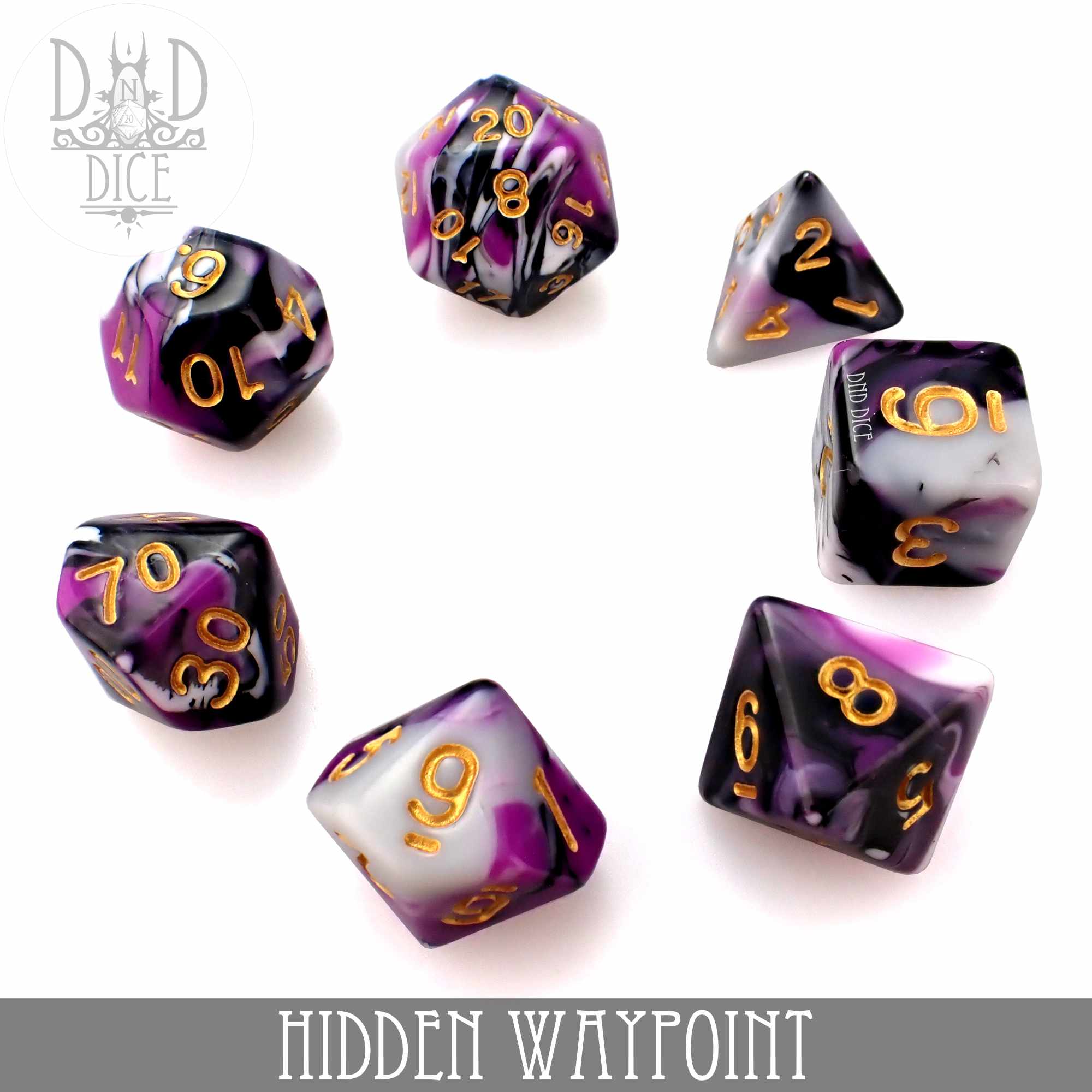 Hidden Waypoint Dice Set - Bards & Cards