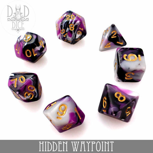 Hidden Waypoint Dice Set - Bards & Cards