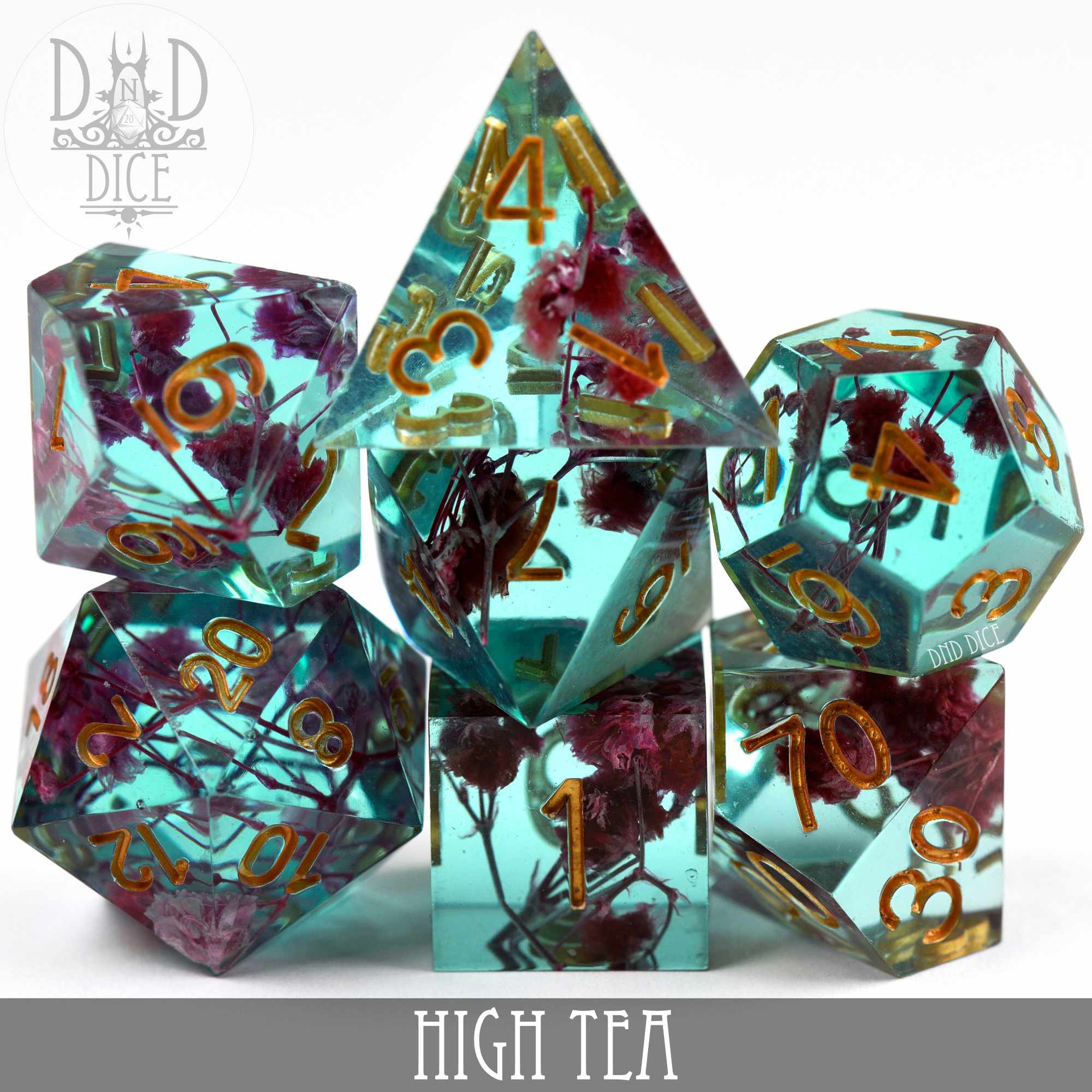 High Tea Handmade Dice Set - Bards & Cards