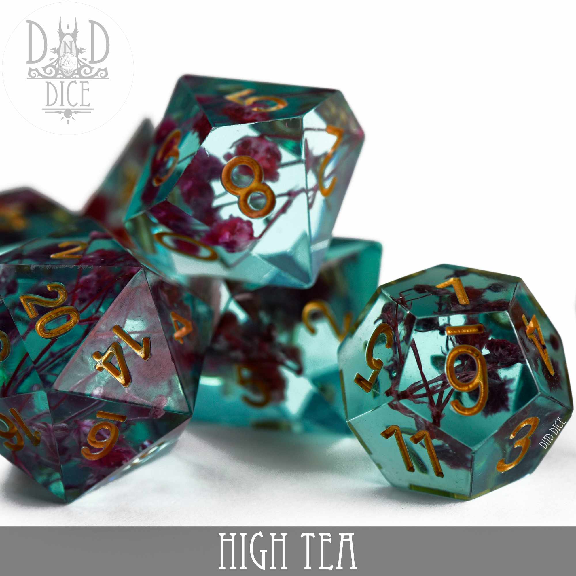 High Tea Handmade Dice Set - Bards & Cards