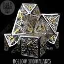 Snowflakes Metal Dice Set (Gift Box) - Bards & Cards