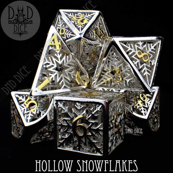 Snowflakes Metal Dice Set (Gift Box) - Bards & Cards