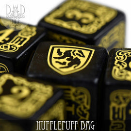 Harry Potter - Hufflepuff Dice Bag & 5D6 - Bards & Cards
