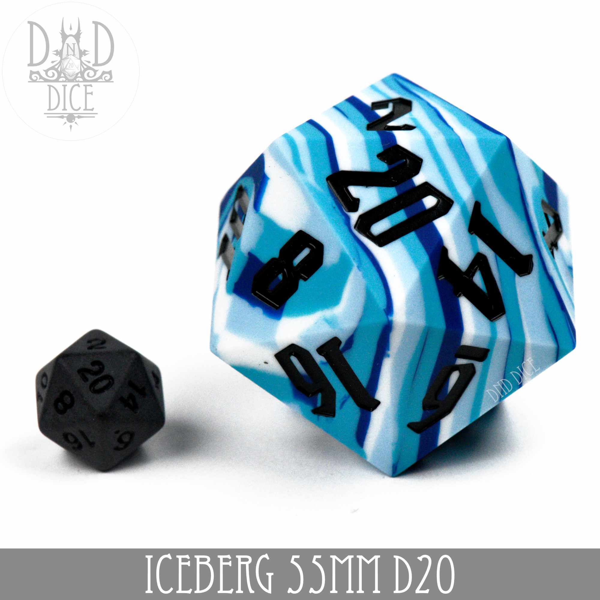 55mm D20 - Iceberg (Silicone) - Bards & Cards