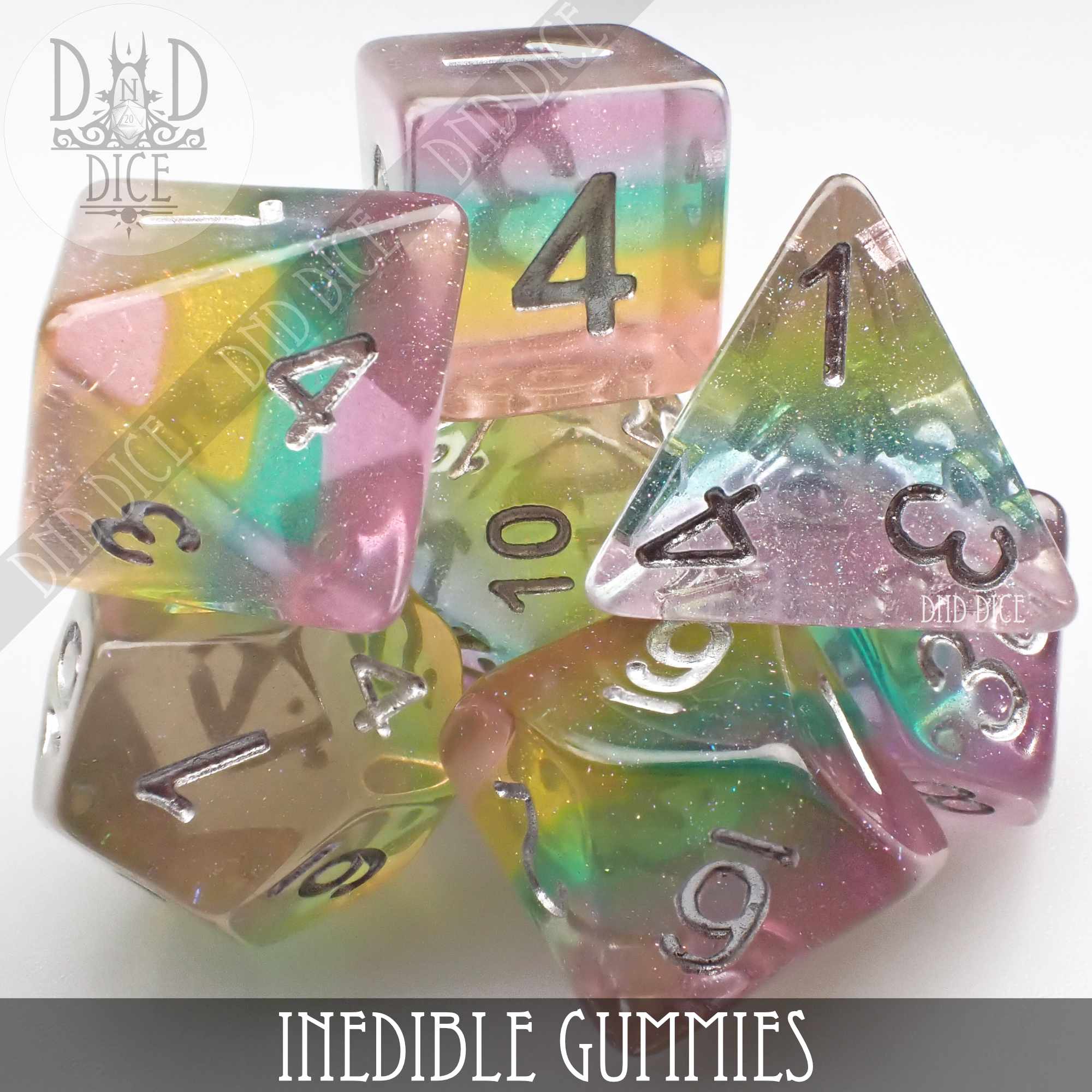 Inedible Gummies Dice Set - Bards & Cards