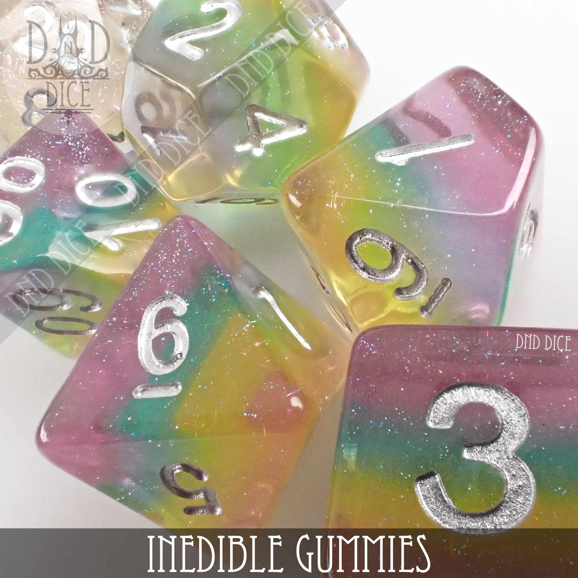 Inedible Gummies Dice Set - Bards & Cards