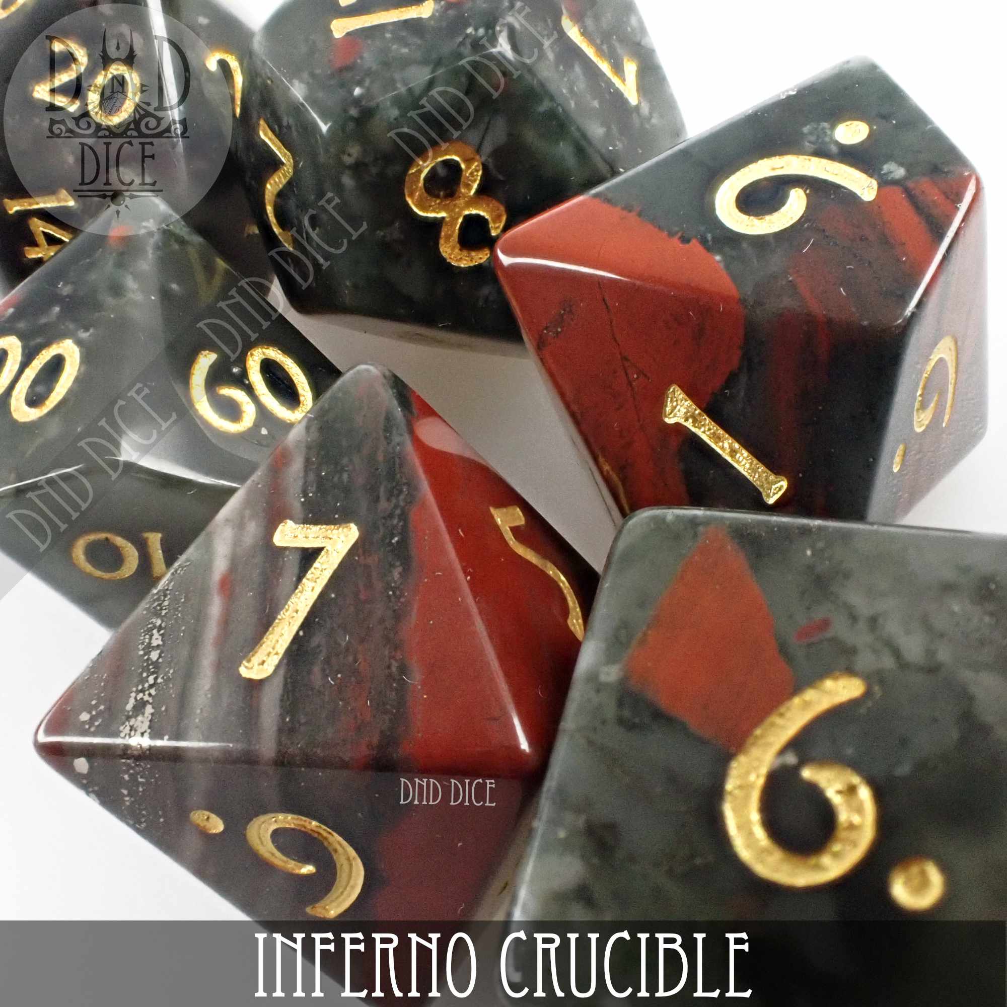 Inferno Crucible Bloodstone Dice Set (Gift Box) - Bards & Cards