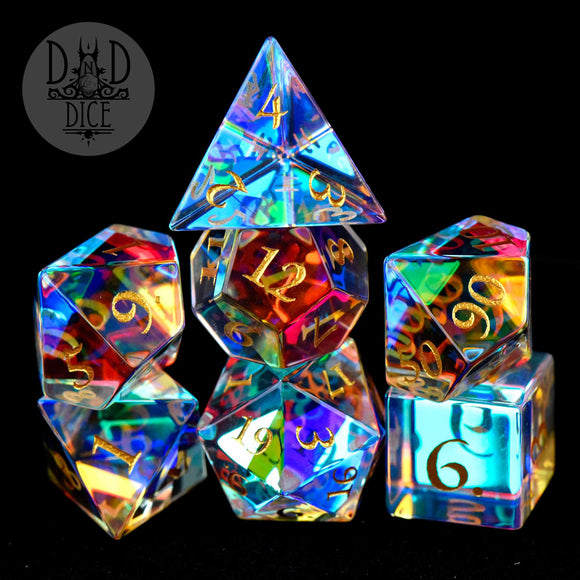 Infinity Prism Glass Dice Set (Gift Box) - Bards & Cards
