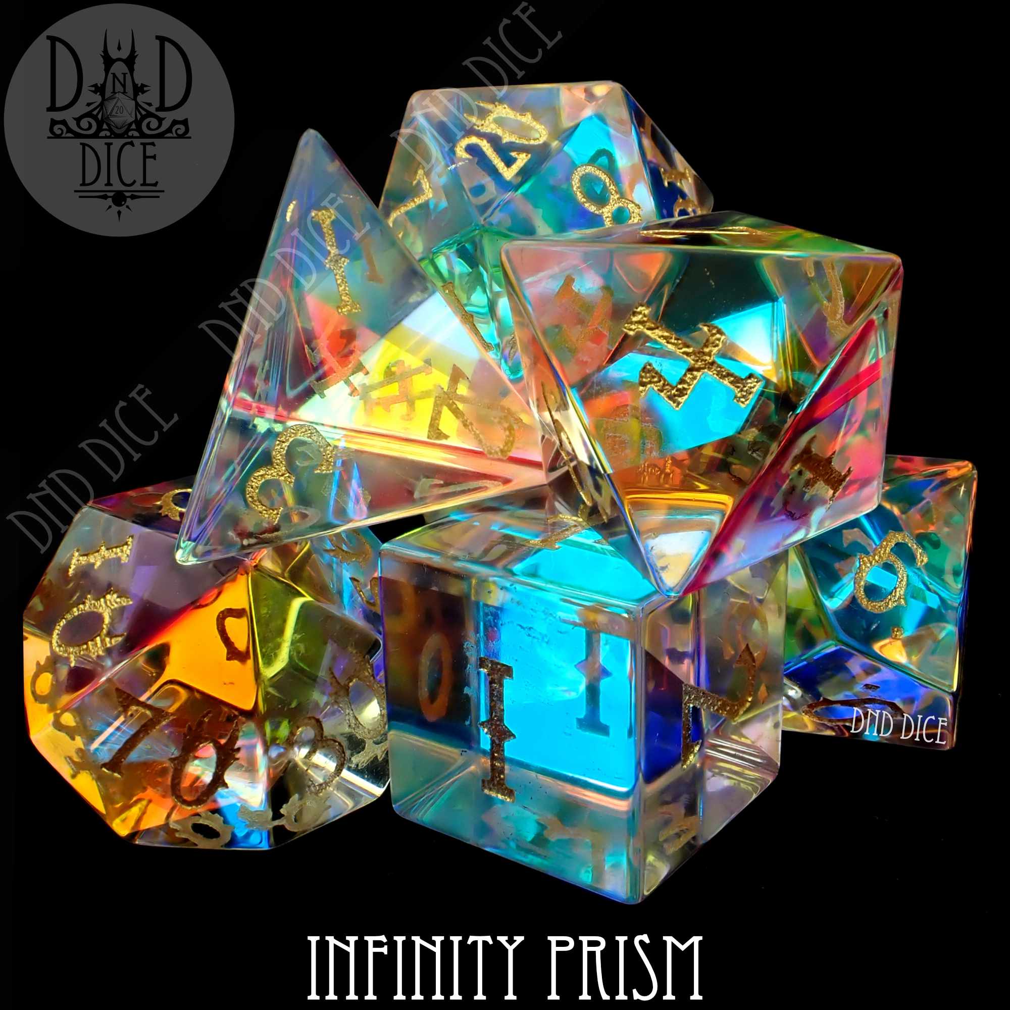 Infinity Prism 7 Dice Set (Gift Box) - Bards & Cards