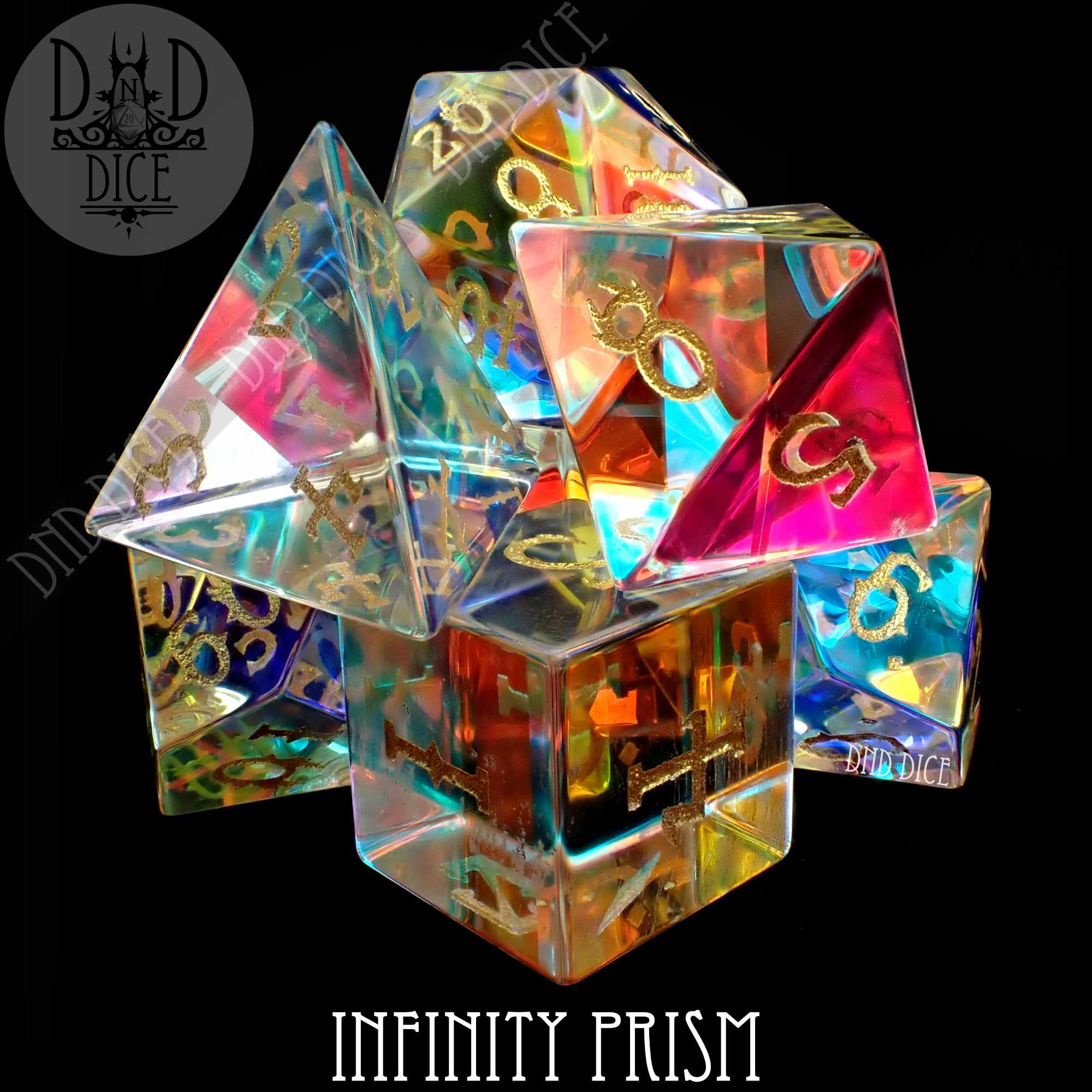 Infinity Prism 7 Dice Set (Gift Box) - Bards & Cards